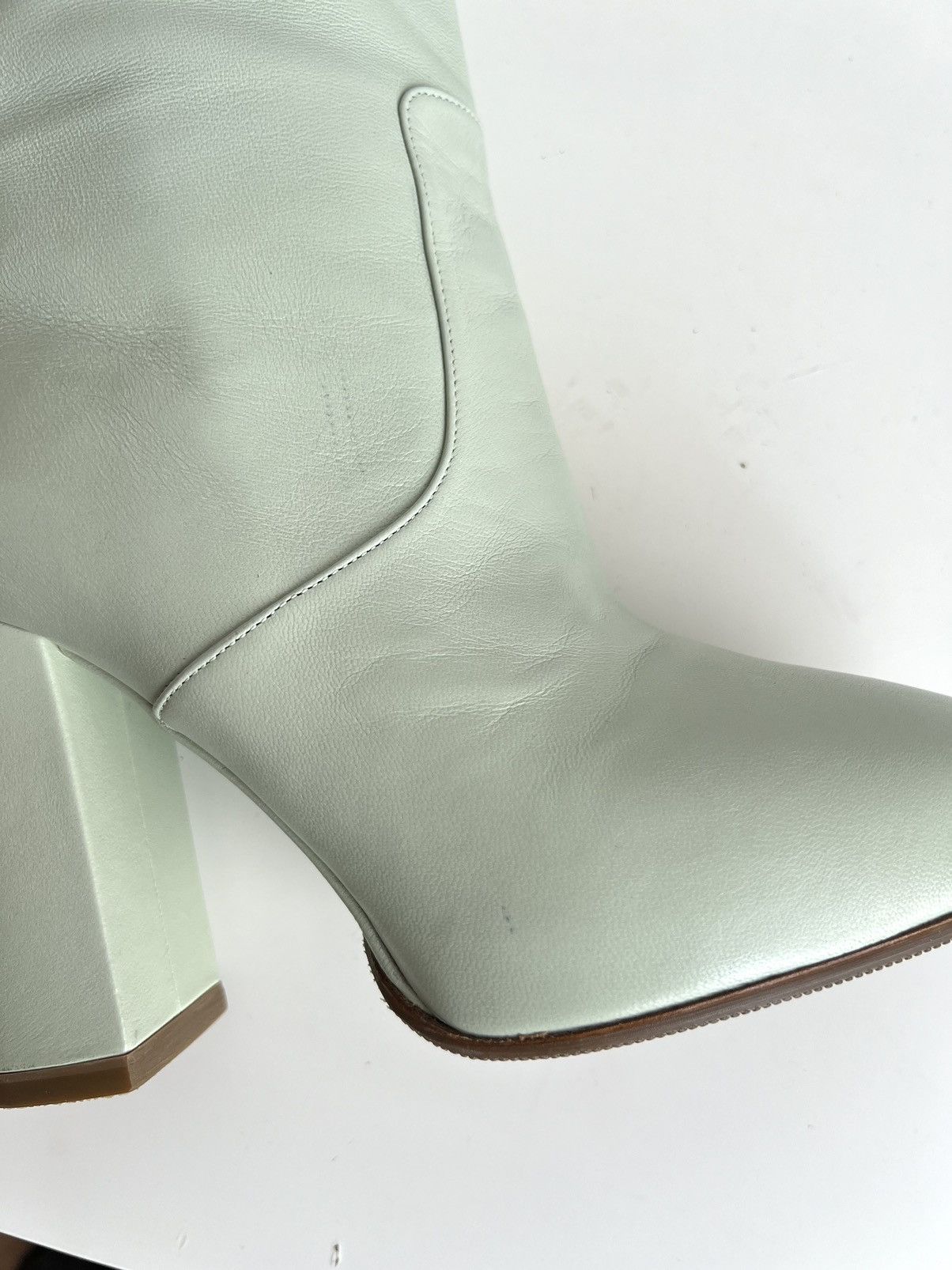 Dries Van Noten 🔥F/W20 Dries Van Noten Knee High Mint Calf Leather Boots Size US 9 / IT 39 - 16 Thumbnail