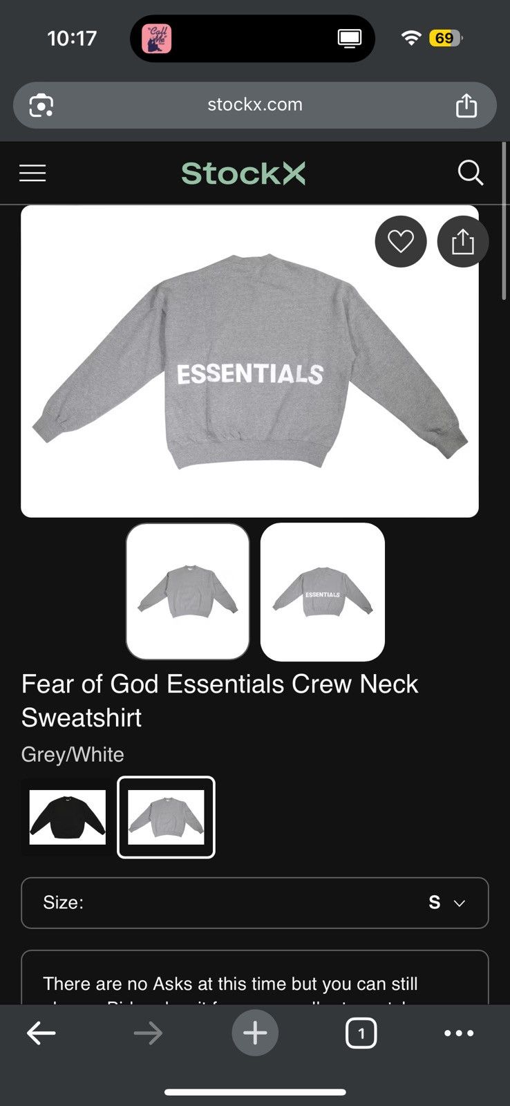 Fear of God OG Fear of God Essentials Graphic Crewneck Grey SZ Small🔥 Size US S / EU 44-46 / 1 - 12 Thumbnail