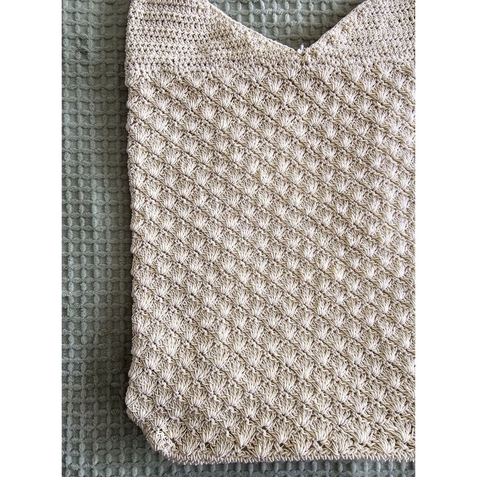 Vintage VINTAGE 90s Y2k Crochet Beige Shoulder Bag boho Festival Women Size ONE SIZE - 3 Thumbnail