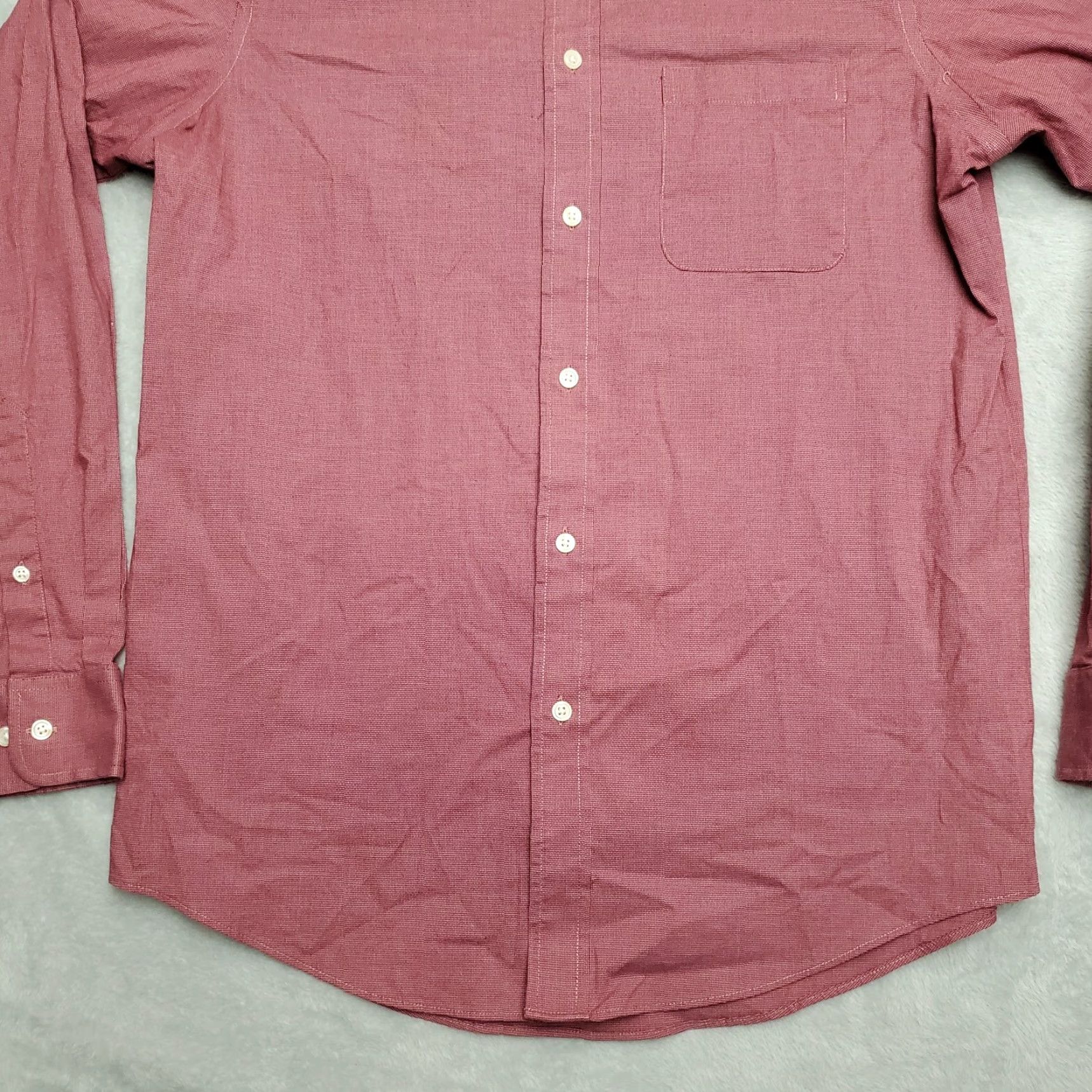 Croft & Barrow VINTAGE Croft & Barrow Shirt Mens 15.5 Red True Comfort Classic Performance Long Sleeve Shirt Mens Red Cotton Polyester Spandex Casual Button-Up Size US L / EU 52-54 / 3 - 3 Thumbnail