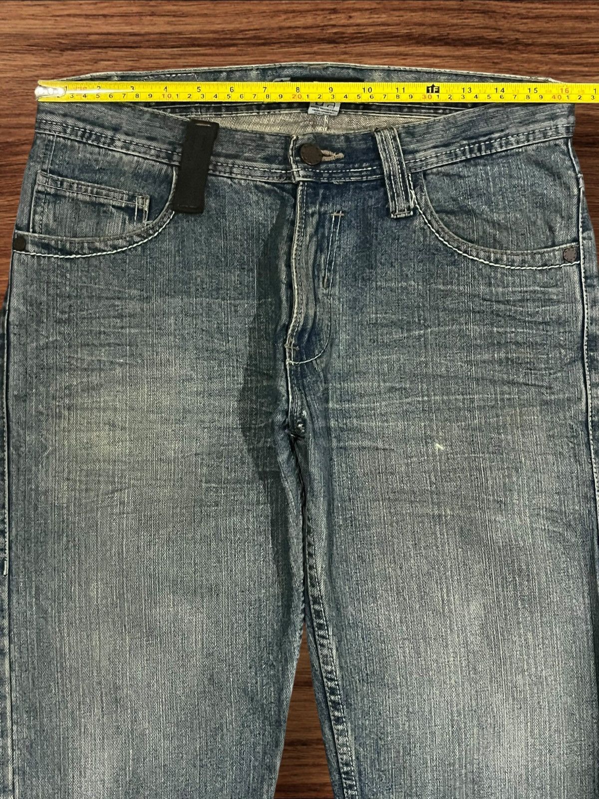 Embellish × Hysteric Glamour × Japanese Brand ⚡️Vintage⚡️Y2K Japanese Brand Rhine Stone Slim Straight Jeans Size US 32 / EU 48 - 10 Thumbnail