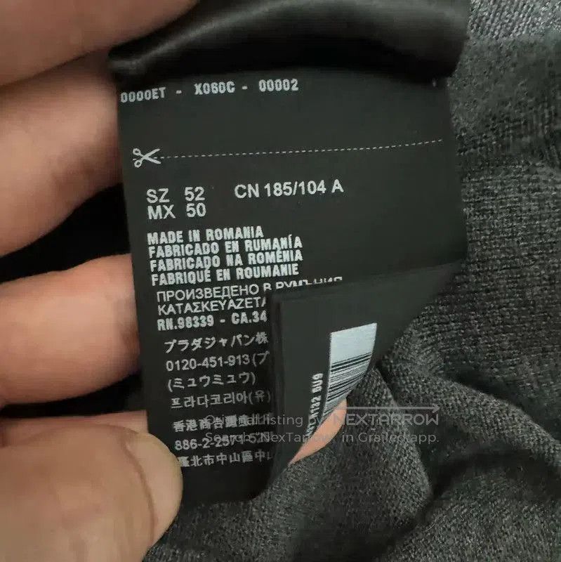 Prada Prada Men's Grey Wool Cardigan. Size US M / EU 48-50 / 2 - 4 Thumbnail
