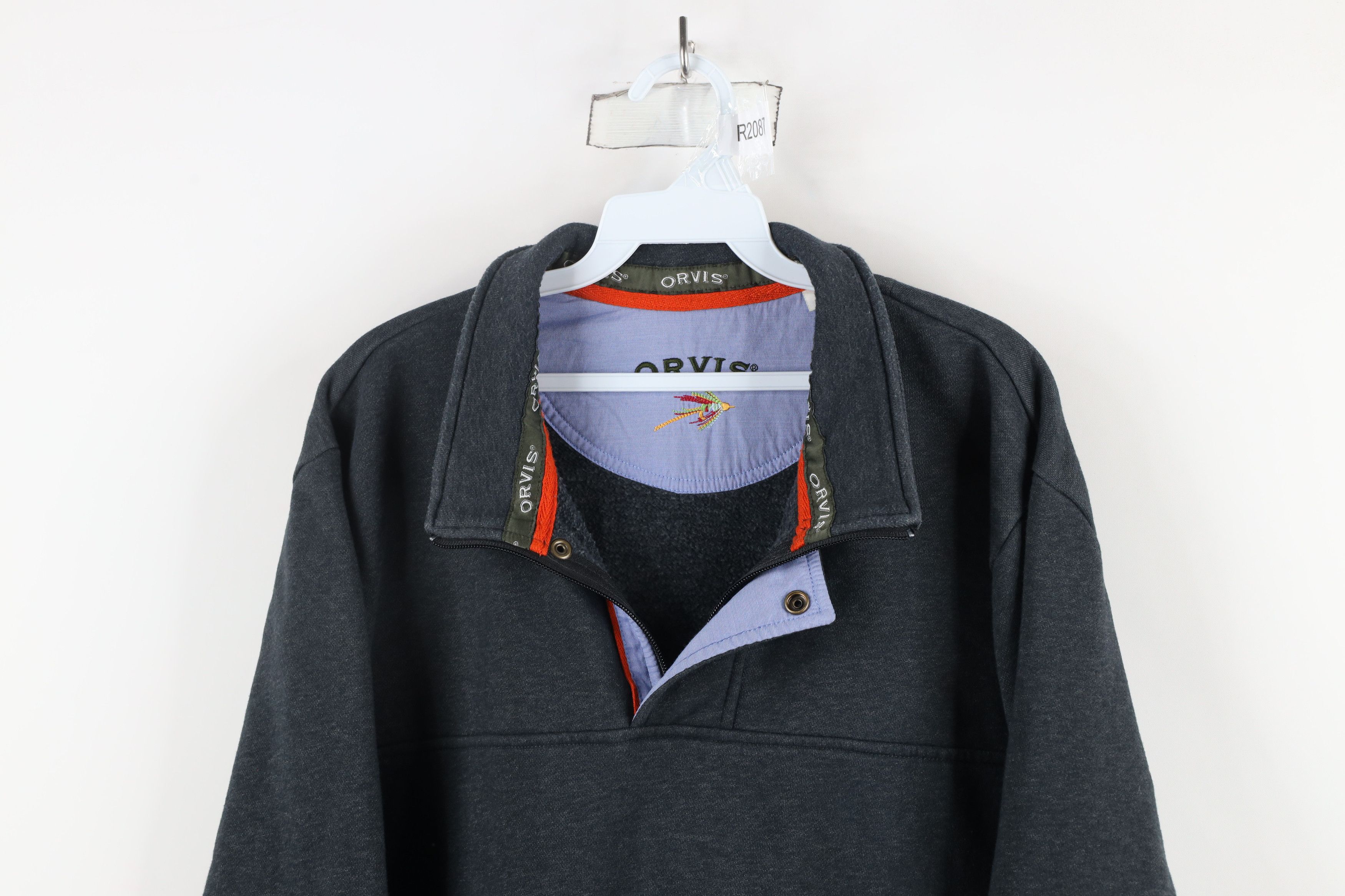 Orvis Vintage Orvis Blank Half Zip Heavyweight Pullover Sweatshirt Size US L / EU 52-54 / 3 - 2 Thumbnail
