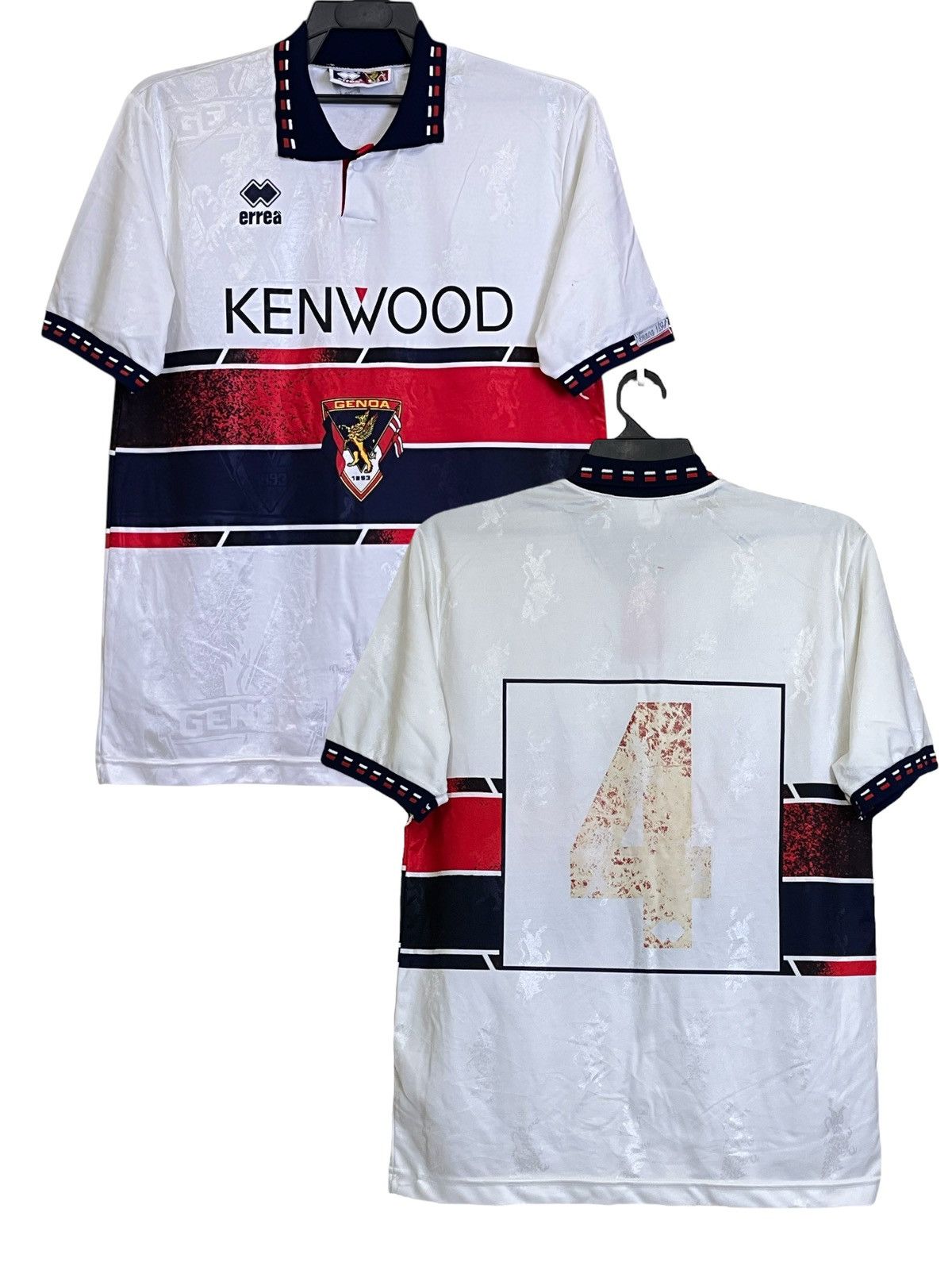 Sports Specialties Vintage 90s “GENOA ERREA #4” 1992-95 away football jersey Size US M / EU 48-50 / 2 - 1 Thumbnail