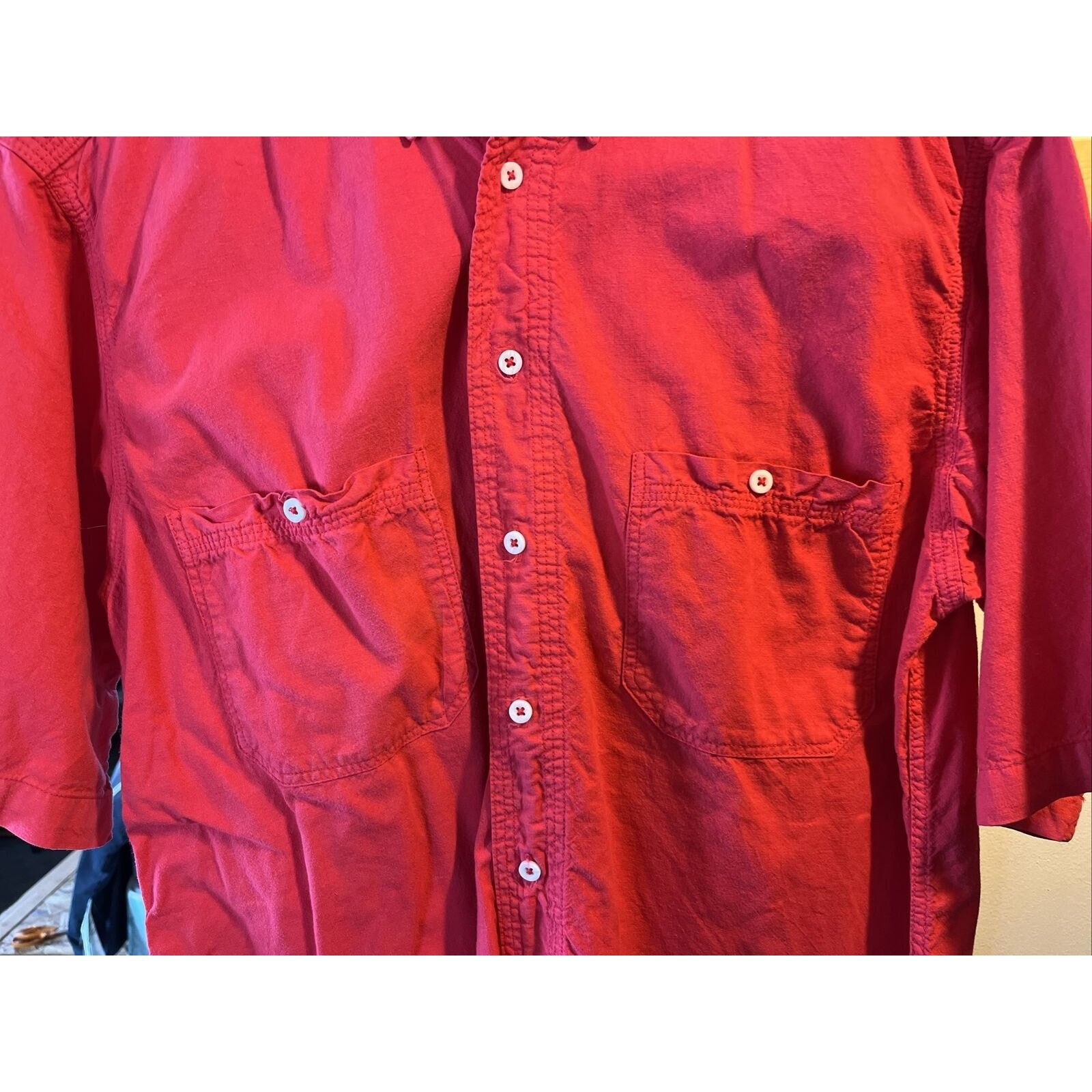 Woolrich Woolen Mills Woolrich VTG Men’s M Red Short Sleeve Button Cotton Shirt Size US M / EU 48-50 / 2 - 12 Thumbnail