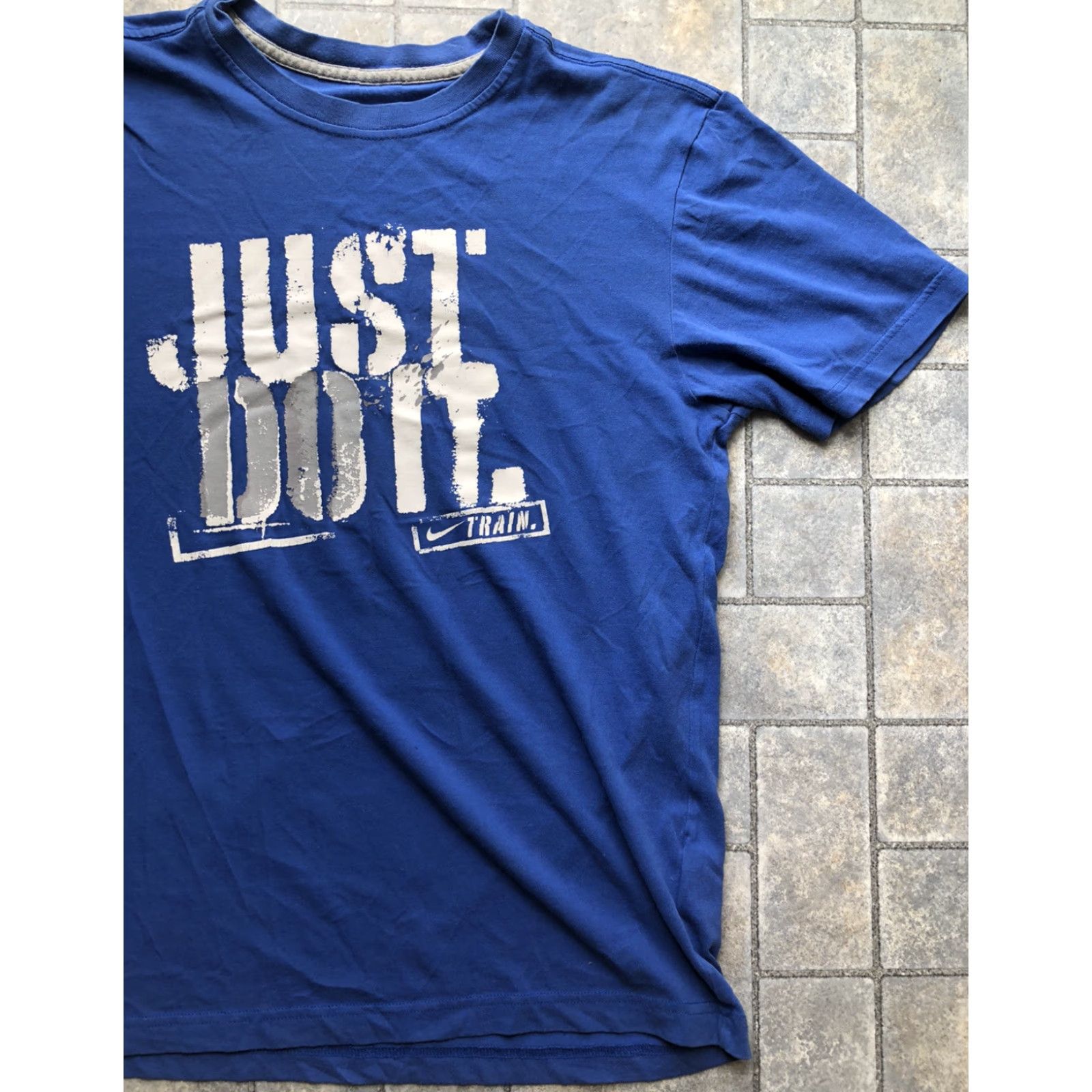 Nike Nike Dri-FIT T-Shirt Medium Blue Just Do It Train Shirt Mens Short Sleeve Logo Sports Regular Fit Size US M / EU 48-50 / 2 - 3 Thumbnail
