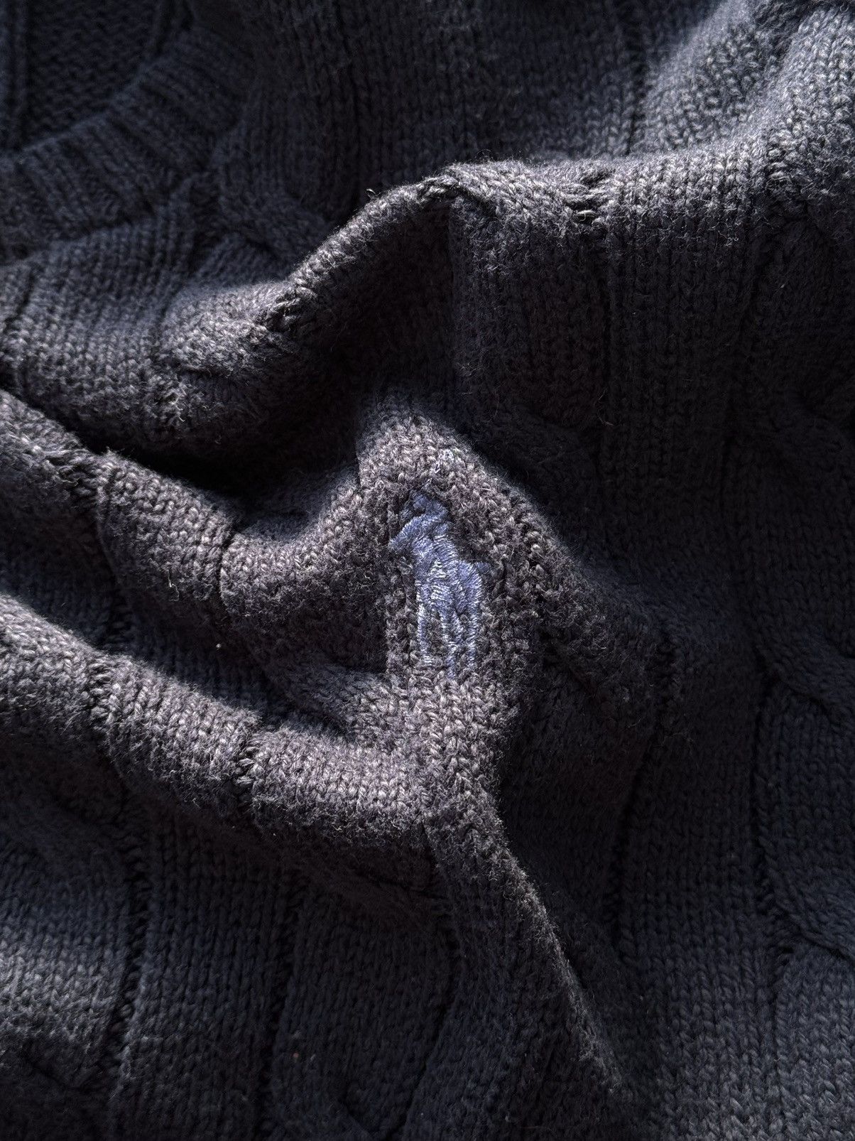 Polo Ralph Lauren Vintage Y2K Cable Knit Polo Ralph Lauren Sweater Red Pony Size US S / EU 44-46 / 1 - 6 Thumbnail
