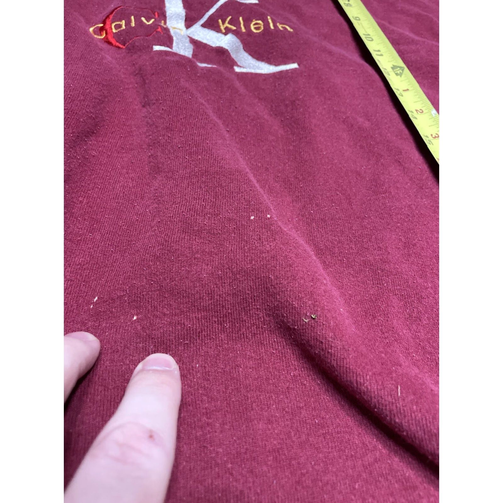 Calvin Klein VTG Calvin Klein Embroidered Logo Crewneck Sweatshirt XL Maroon Unisex Adults 90s CK Logo Vintage Sweatshirt Pullover Knit Cotton Blend G1 Size US XL / EU 56 / 4 - 6 Thumbnail