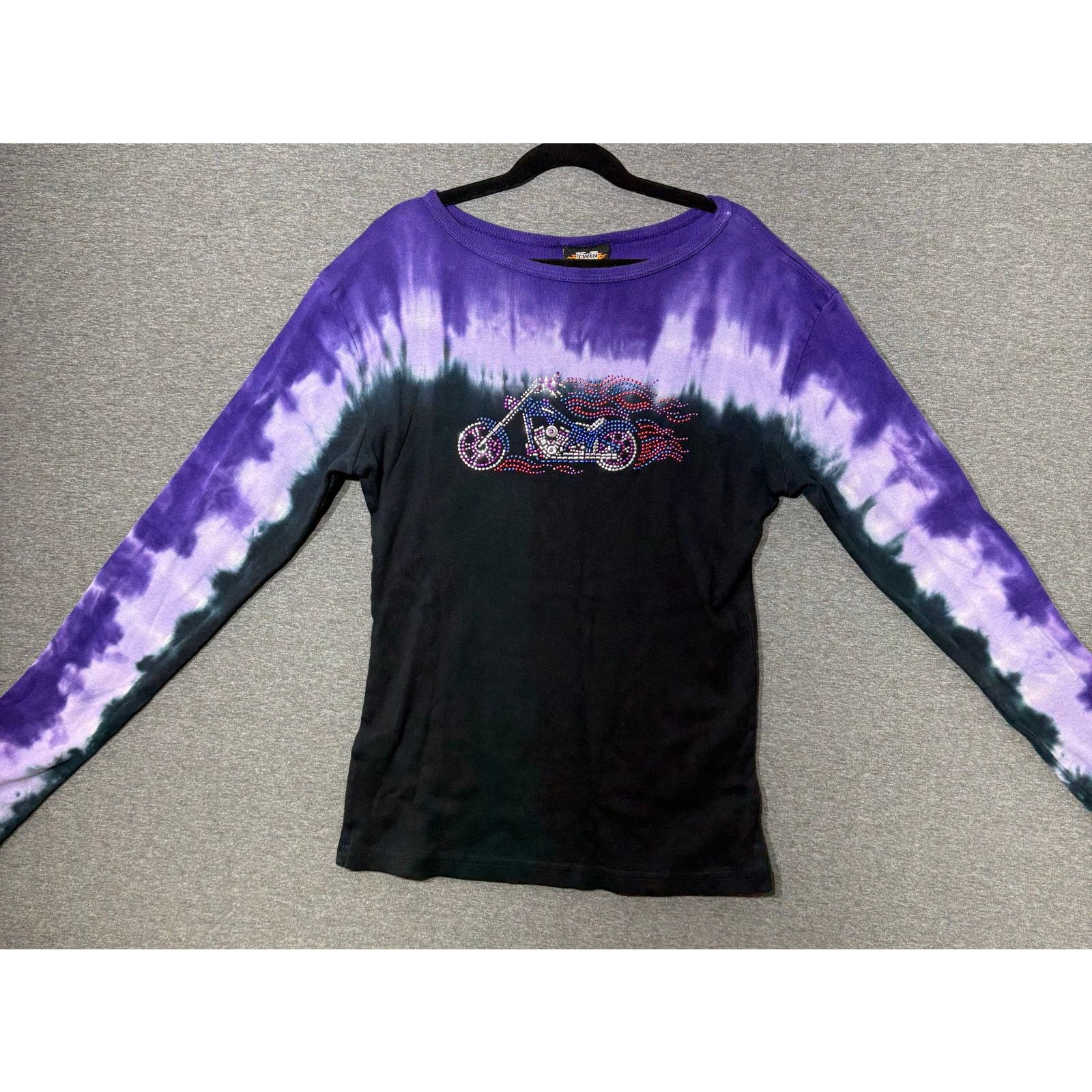 Other Twin Motorcycle Apparel | Bedazzled Rhinestone Top | Large Size L / US 10 / IT 46 - 1 Thumbnail