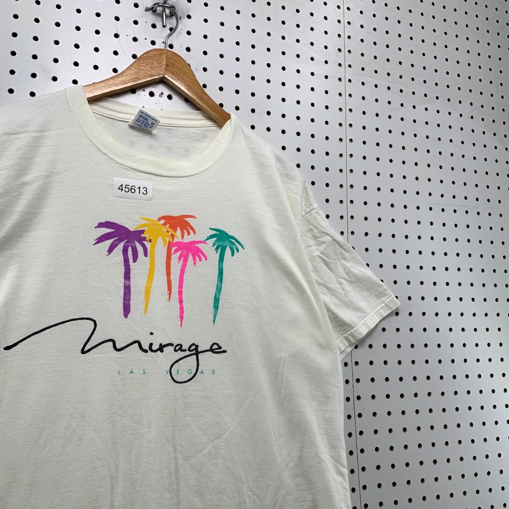 Jerzees VINTAGE Mirage Las Vegas T Shirt Mens 2XL White Single Stitch Made Usa Nike Shirt Mens 2XL White USA 90s 80s Size US XXL / EU 58 / 5 - 3 Thumbnail
