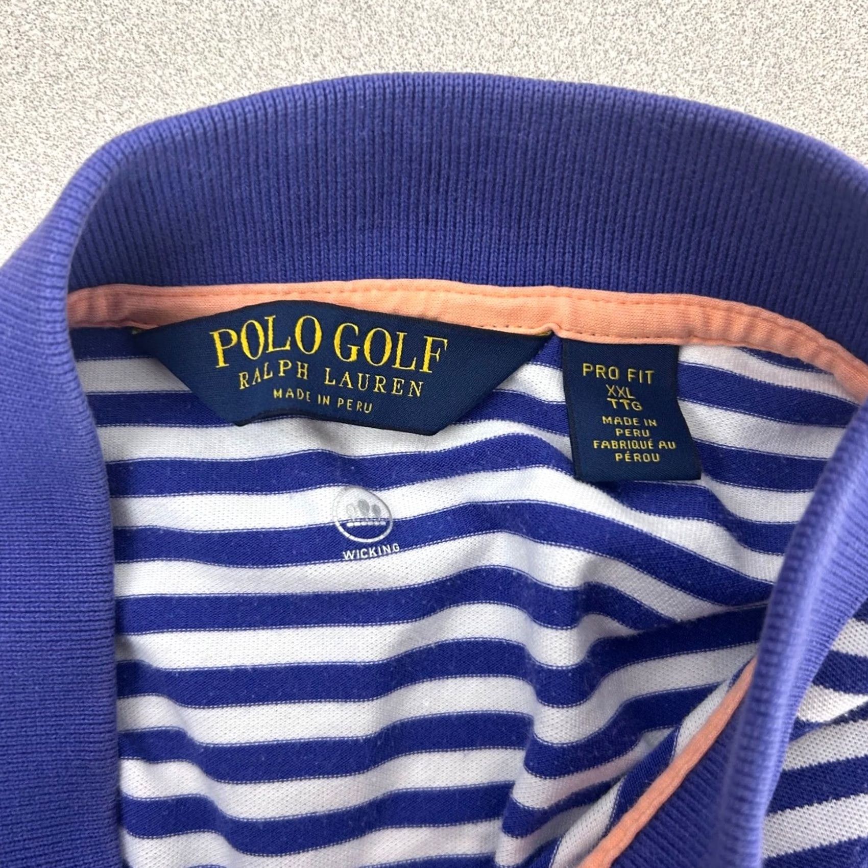 Polo Ralph Lauren Polo Golf Ralph Lauren Shirt XXL Purple Striped Pro Fit S/S Big Pony Size US XXL / EU 58 / 5 - 3 Thumbnail