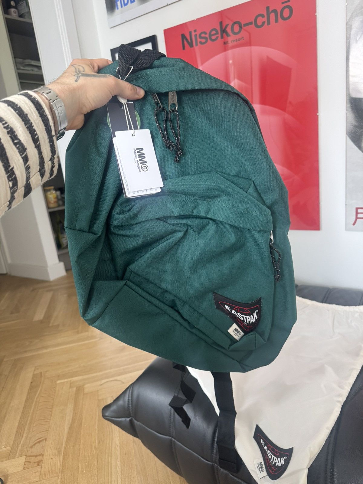 Maison Margiela X Eastpak Backpack Designer Luxury High End in Green, Men's — image 2 of 6