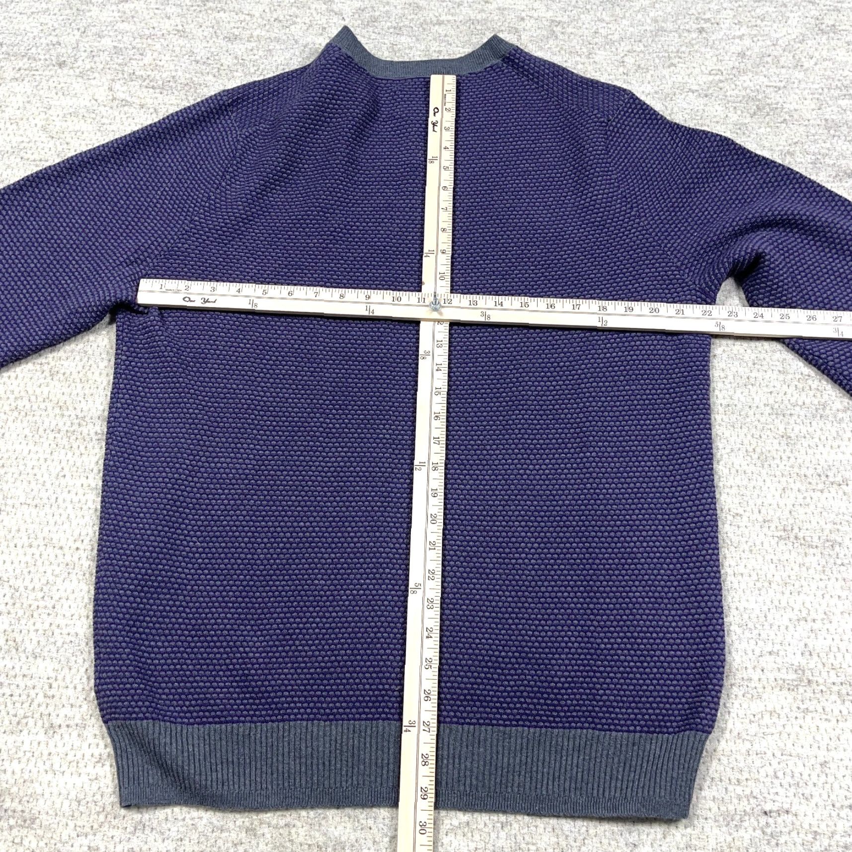 Jos. A. Bank Jos. A. Bank Sweater Men XL Purple Gray Spotted V Neck Grandpa Travler Knit Adult Size US XL / EU 56 / 4 - 4 Thumbnail