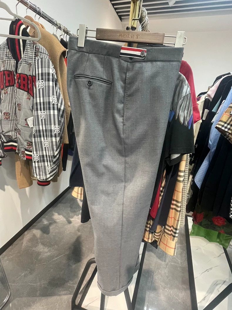 Thom Browne Thom Browne Gray four-barrel overalls Size 38R - 4 Thumbnail