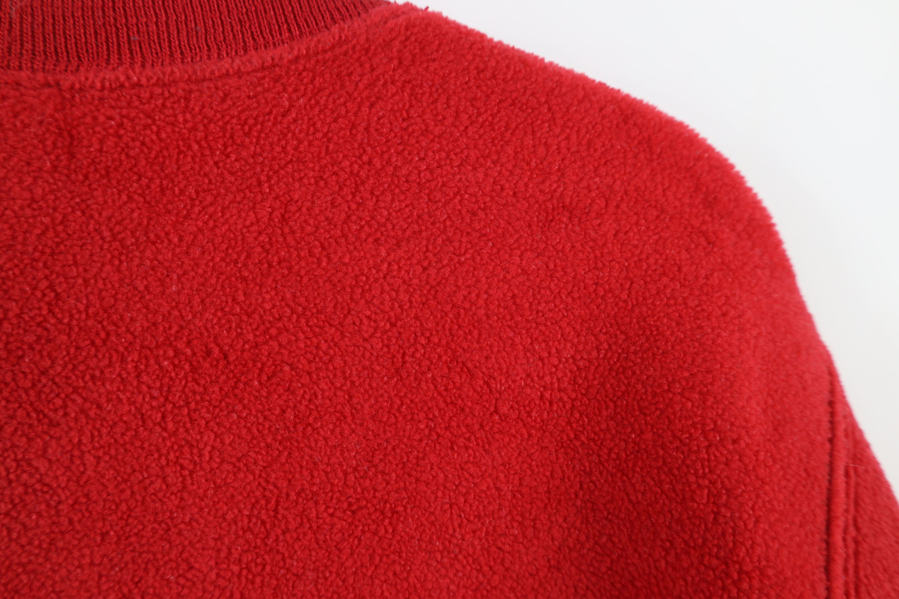 Disney Vintage 90s Y2K Disney Mickey Mouse Fleece Sweatshirt Red Size S / US 4 / IT 40 - 10 Thumbnail