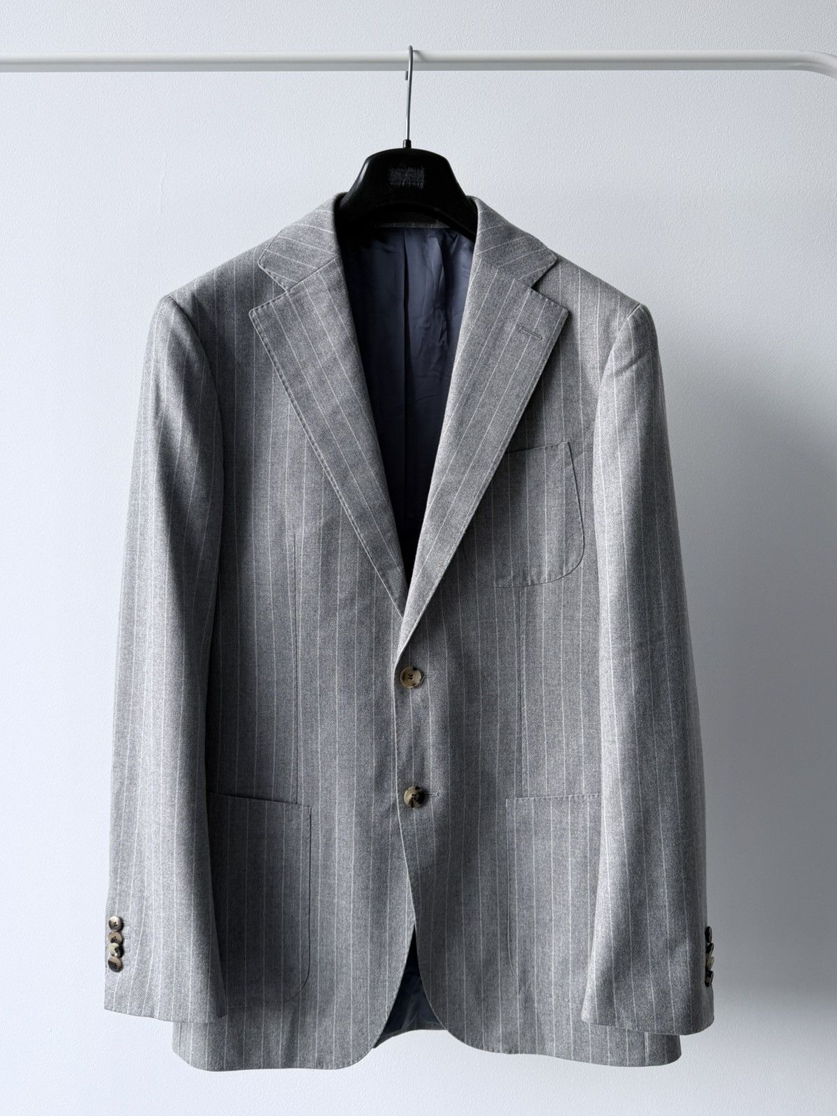 Suitsupply Suitsupply Wool Gray Striped Blazer Jacket Size 98 Size 40L - 1 Thumbnail