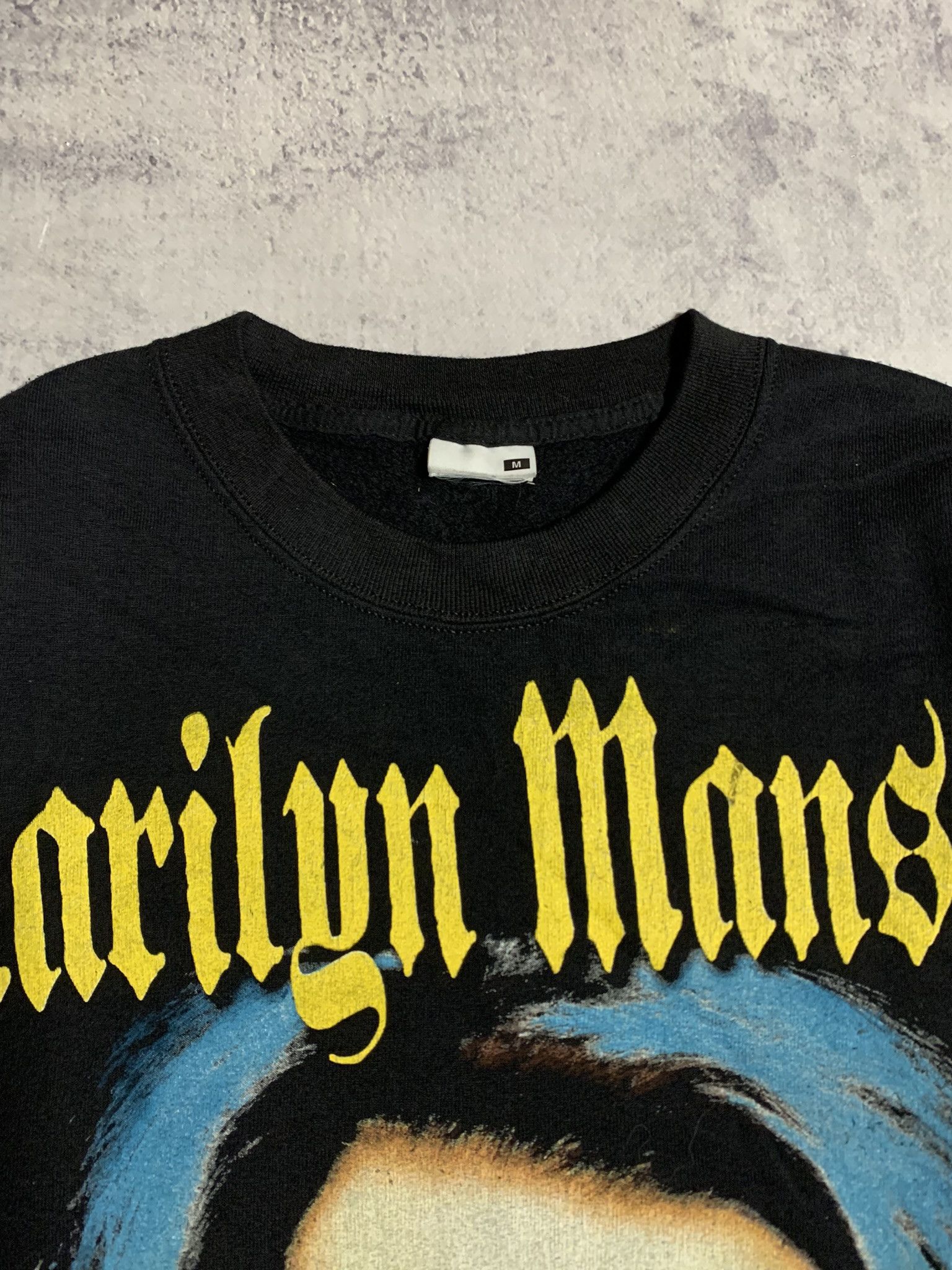 Fruit Of The Loom RARE 90's Marilyn Manson AOP Sweatshirt Size US M / EU 48-50 / 2 - 7 Thumbnail