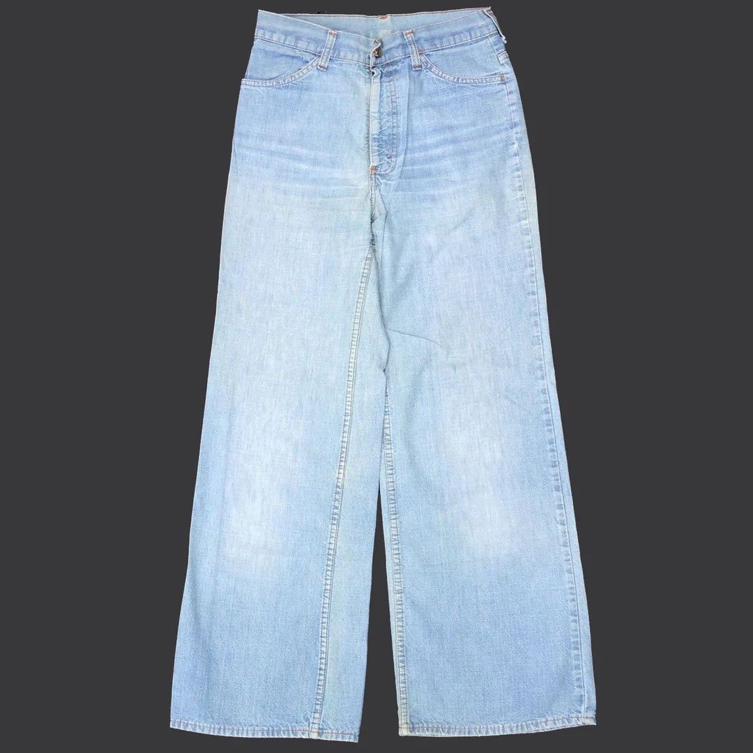 Levi's × Vintage Levi’s 1970’s Vintage W28 Vintage USA Denim Bell Bottoms Size 28" / US 6 / IT 42 - 1 Thumbnail