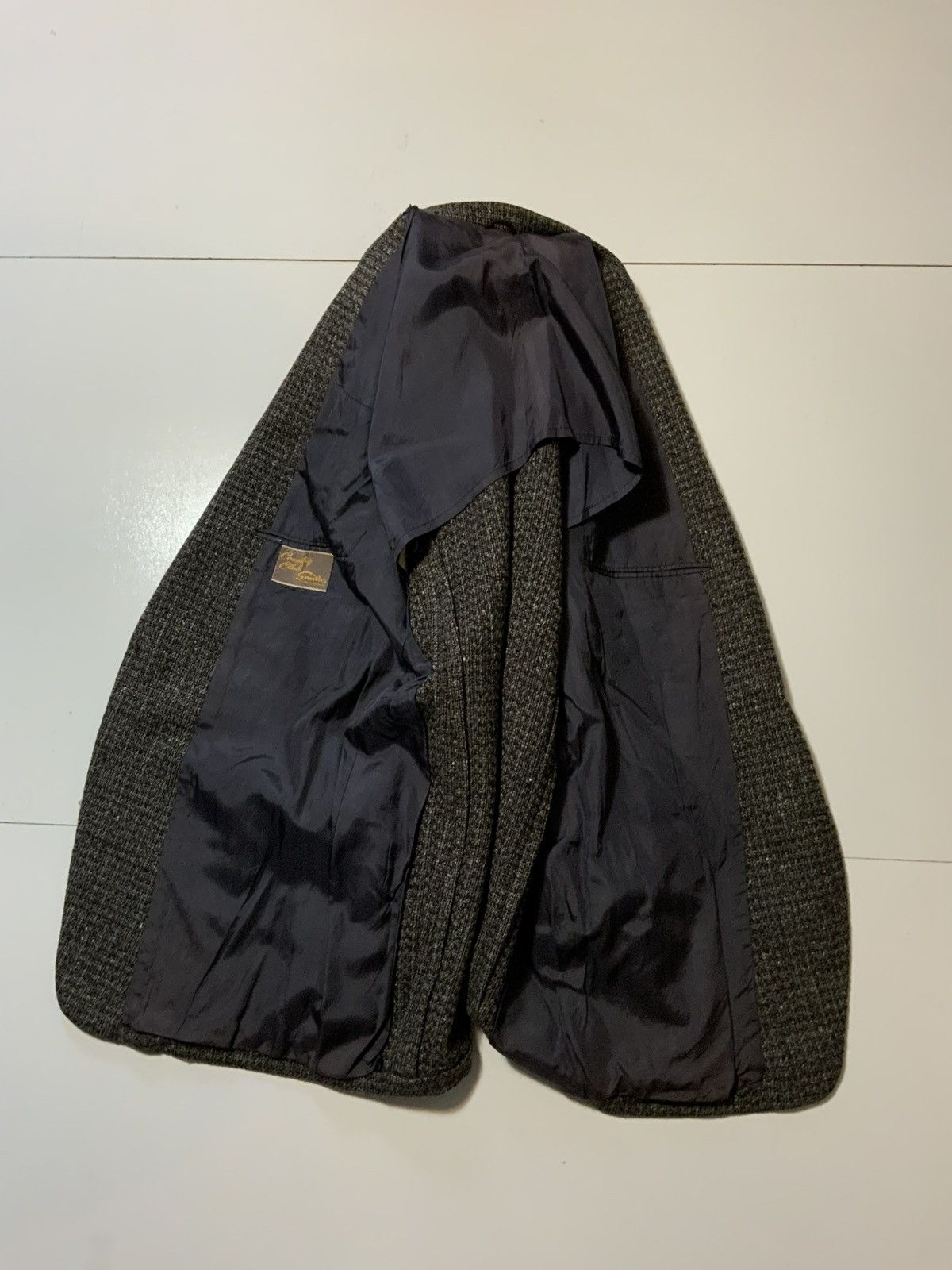 Vintage Vintage 60s Smiths Country Club Tweed Wool Blazer Jacket. Size 44L - 2 Thumbnail
