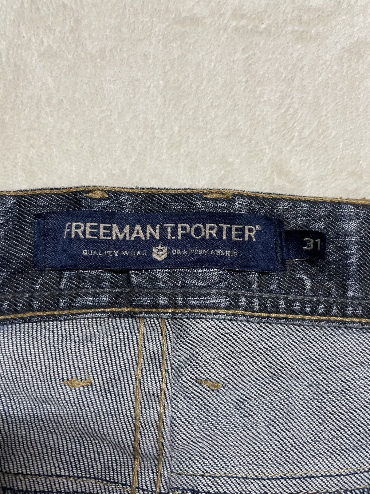 Freeman T. Porter Vintage Freeman T.Porter Faded Distressed Dark Jeans Size US 34 / EU 50 - 7 Thumbnail