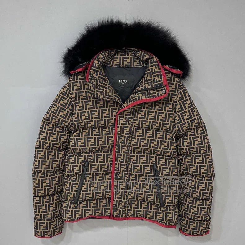 Fendi Fendi Double F embroidered puffer coat with fox fur collar Size US S / EU 44-46 / 1 - 2 Thumbnail
