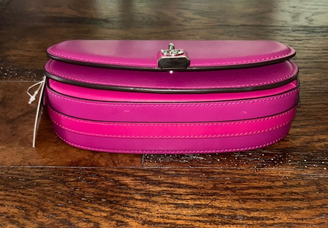 Michael Kors MICHAEL KORS Mila Leather Shoulder Sling Bag - Deep Fuchsia Size ONE SIZE - 8 Thumbnail