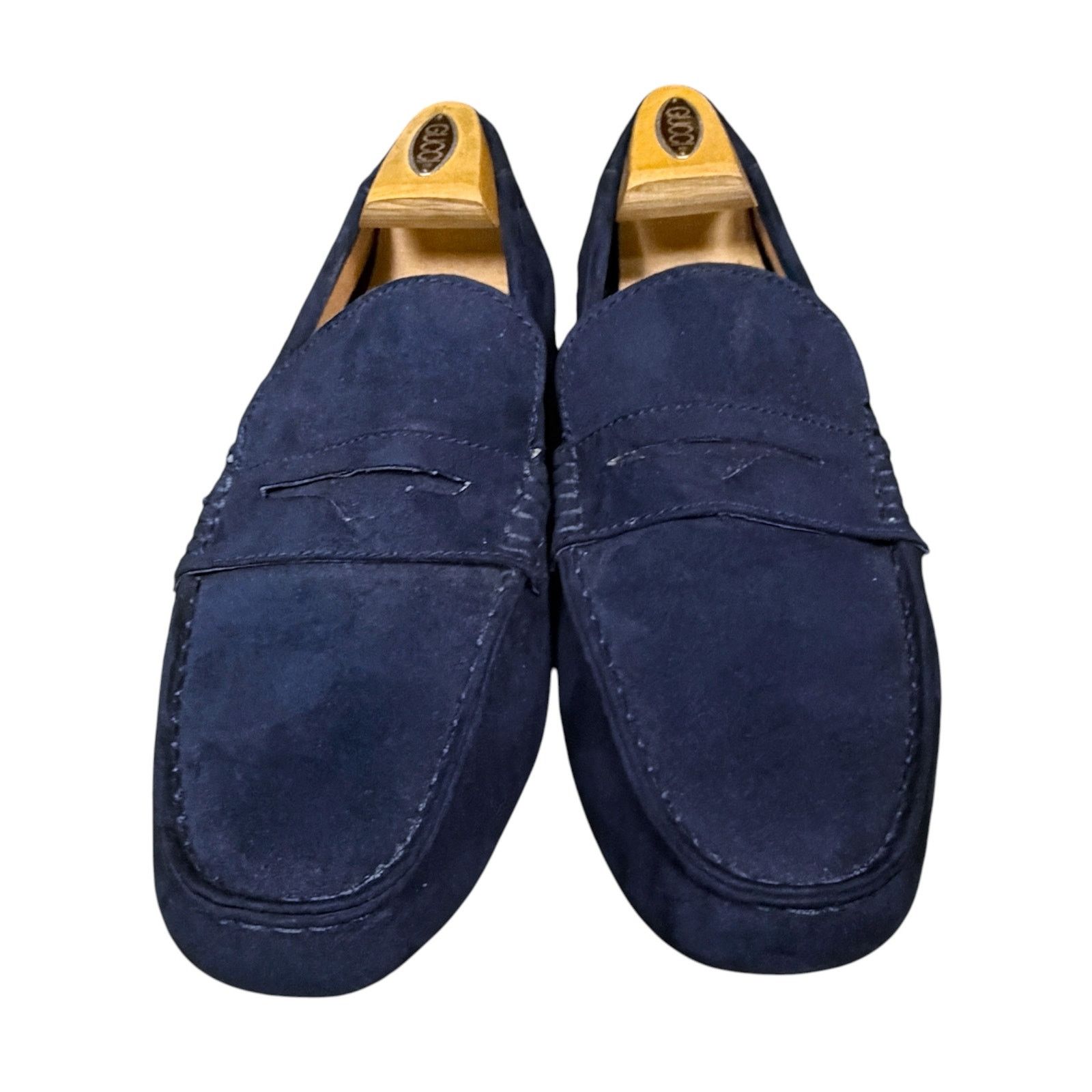 H&M H&M Faux Suede Slip-on Penny Loafer EU 41 8 8.5 Navy Blue Size US 8 / EU 41 - 2 Thumbnail