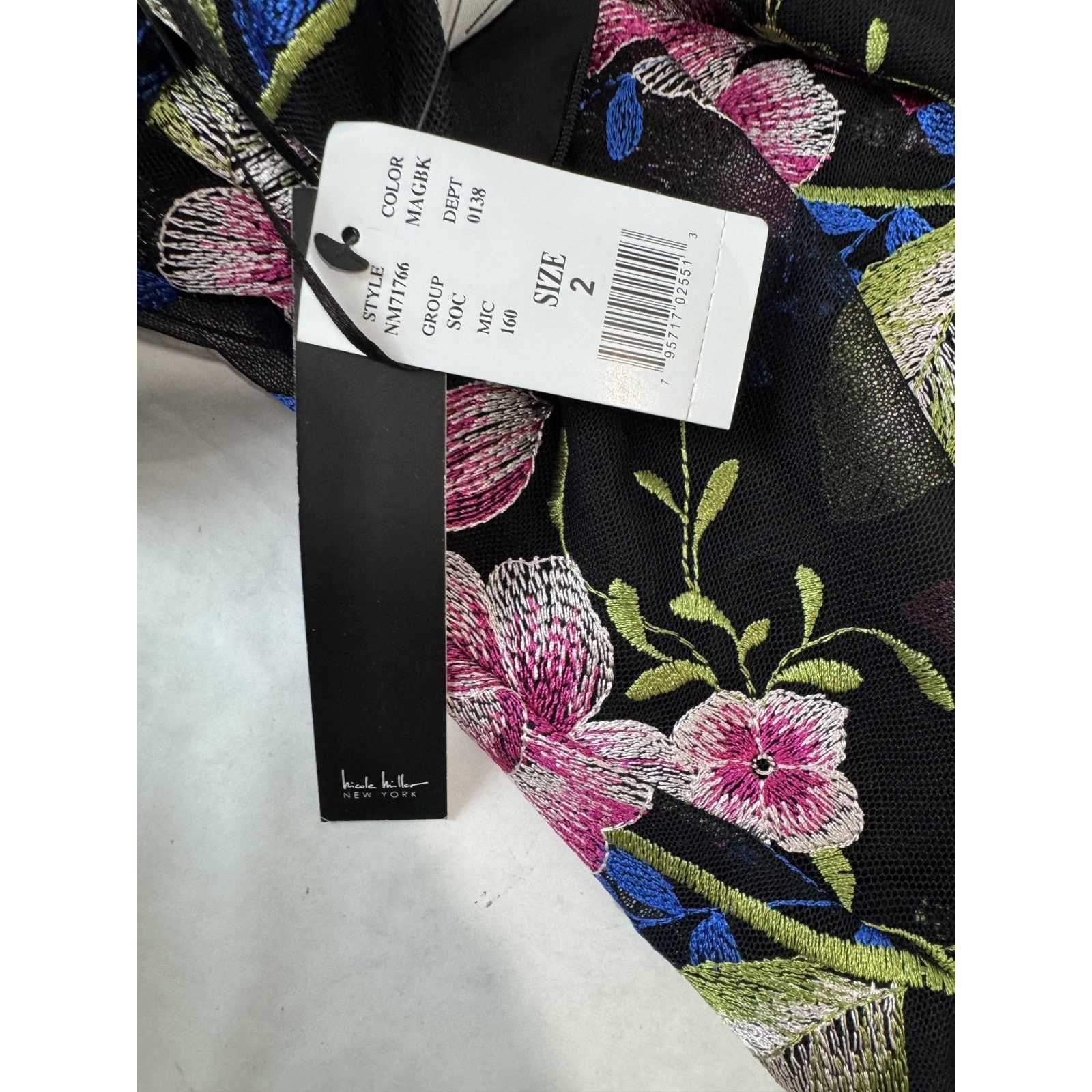 Nicole Miller Whimsigoth Cottagecore Nicole Miller Floral Dress Black 2 Size XS / US 0-2 / IT 36-38 - 5 Thumbnail