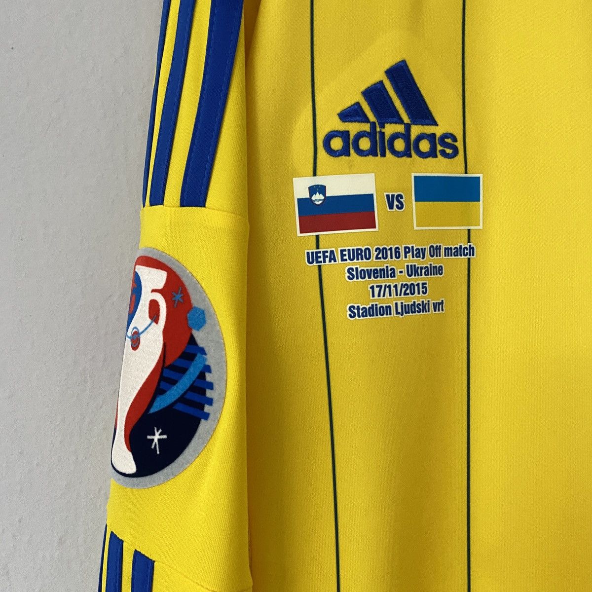 Adidas 2014 2016 GAME ISSUE Ukraine Yarmolenko Adidas Soccer Jersey Size US M / EU 48-50 / 2 - 5 Thumbnail