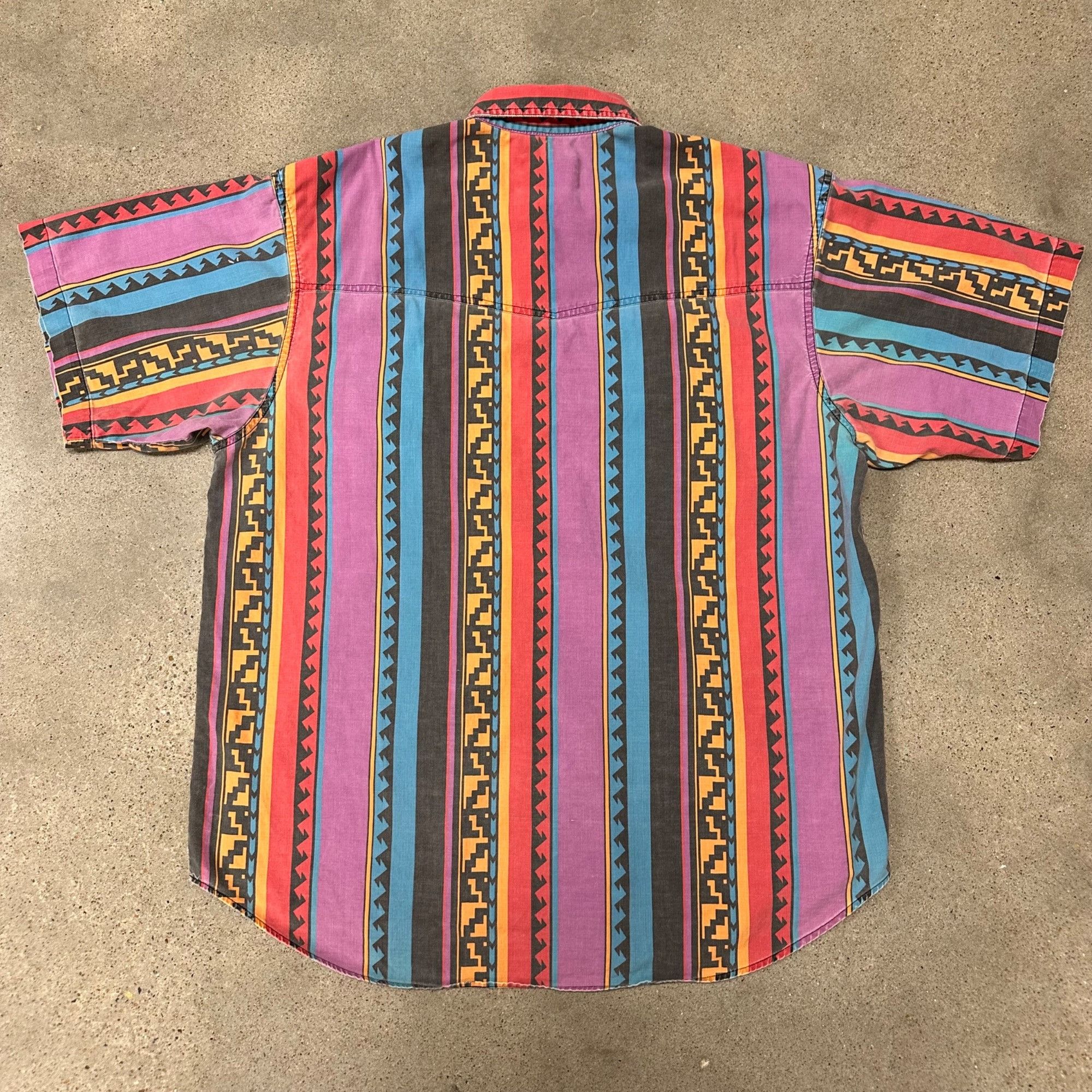 Vintage × Wrangler Vintage 80s Wrangler Brushpopper Style Patterned Button Up S Size US L / EU 52-54 / 3 - 2 Thumbnail