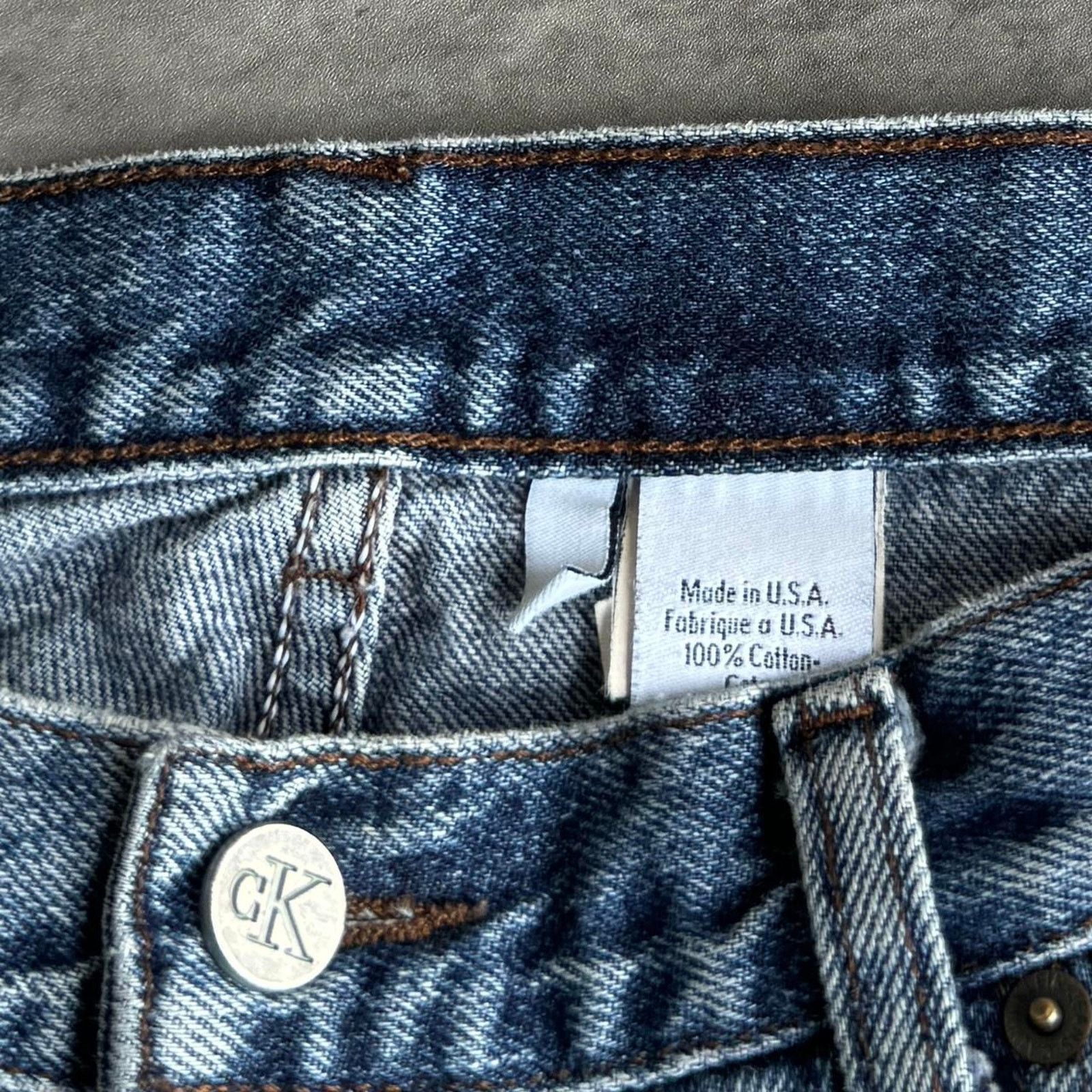 Calvin Klein × Vintage Vintage Y2K Calvin Klein Made In USA Essential Denim Jeans Size US 32 / EU 48 - 4 Thumbnail
