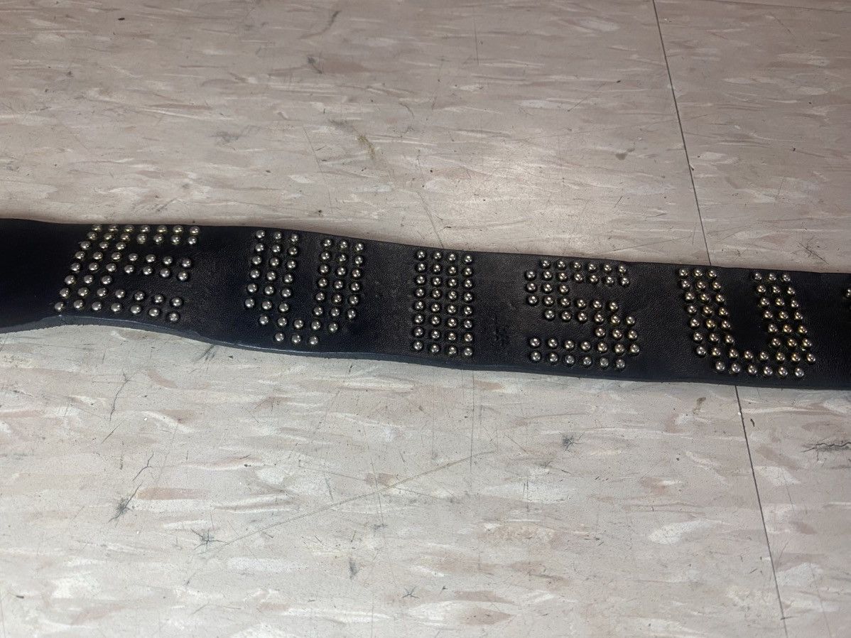 Designer × Evisu × Japanese Brand Evisu genes studded leather belt Size 34 - 7 Thumbnail