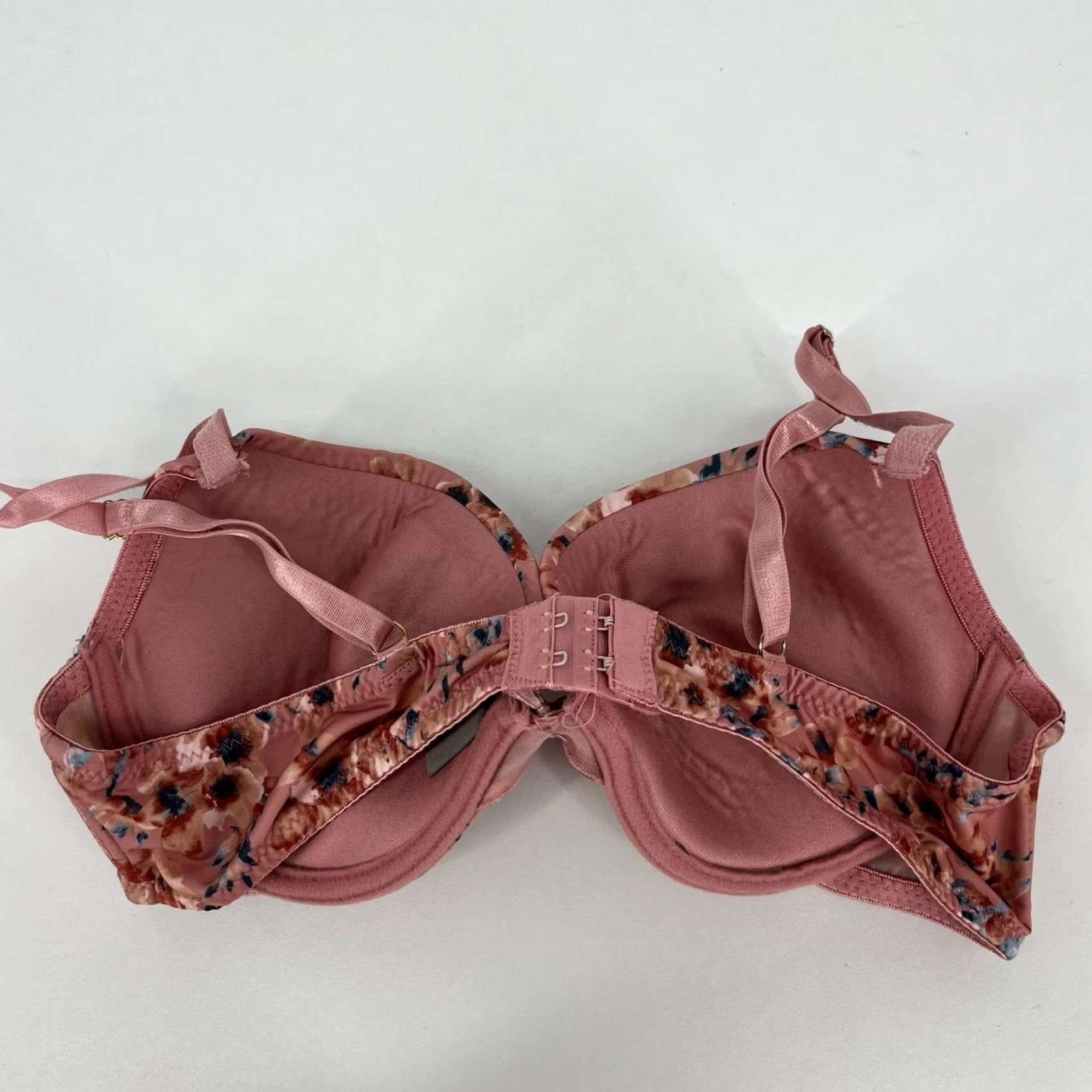 Pinko Daisy Fuentes Bra Women's 36C Pink Floral Print Underwired Push Up Shirt Adult Womens 36C Pink Floral Daisy Fuentes Bra Size ONE SIZE - 5 Thumbnail