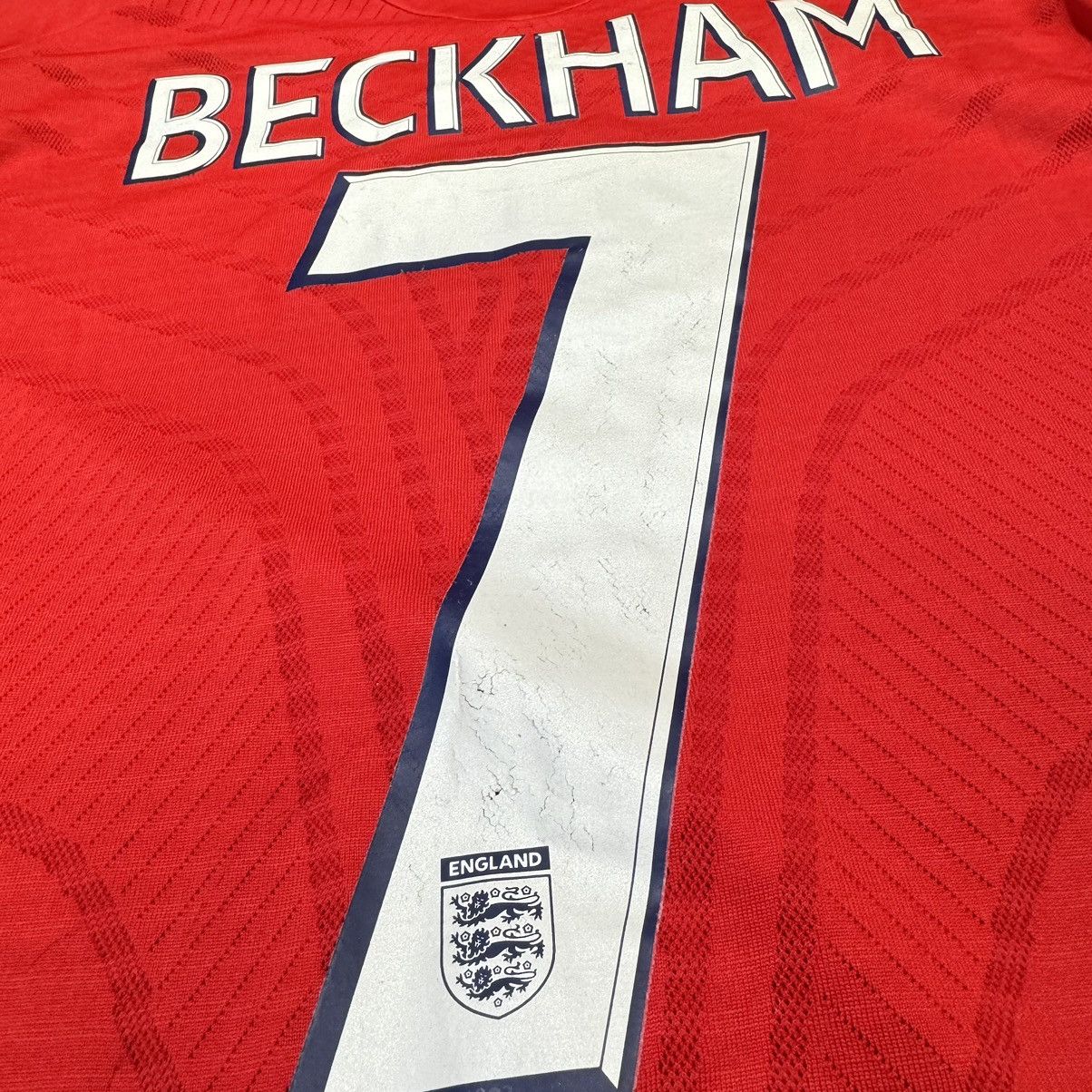 Umbro England 08/09 Longsleeves home shirt #7 Beckham Size US XL / EU 56 / 4 - 7 Thumbnail