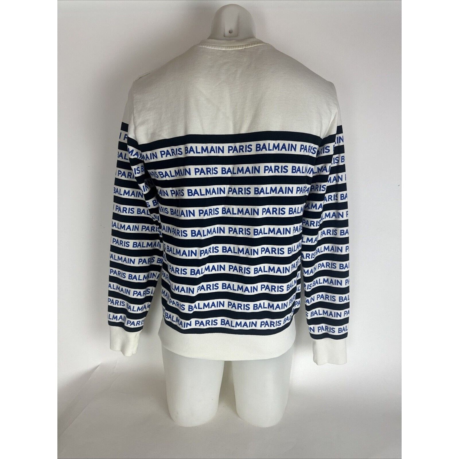 Balmain Permanently Stained Balmain Striped Sweatshirt Men’s SZ M Size US M / EU 48-50 / 2 - 2 Thumbnail