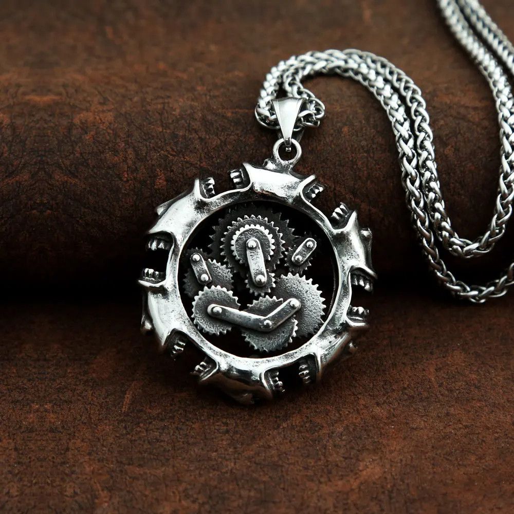 Jewelry Steampunk Mechanical Skull Pendant Stainless Necklace Gifts Size ONE SIZE - 3 Thumbnail