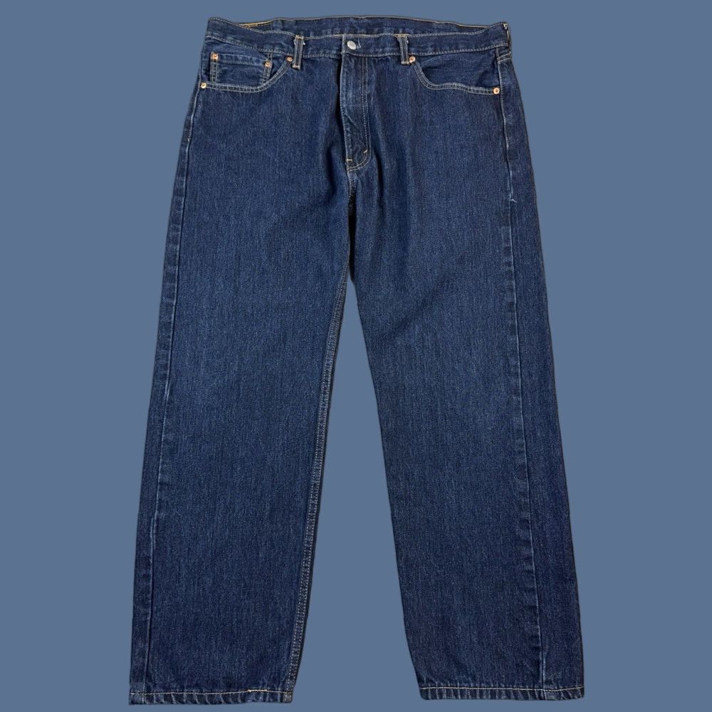 Levi's Levis 505 Jeans Mens 40x30 Blue Dark Wash Denim Regular Fit Straight Leg Jeans Size US 40 / EU 56 - 1 Thumbnail