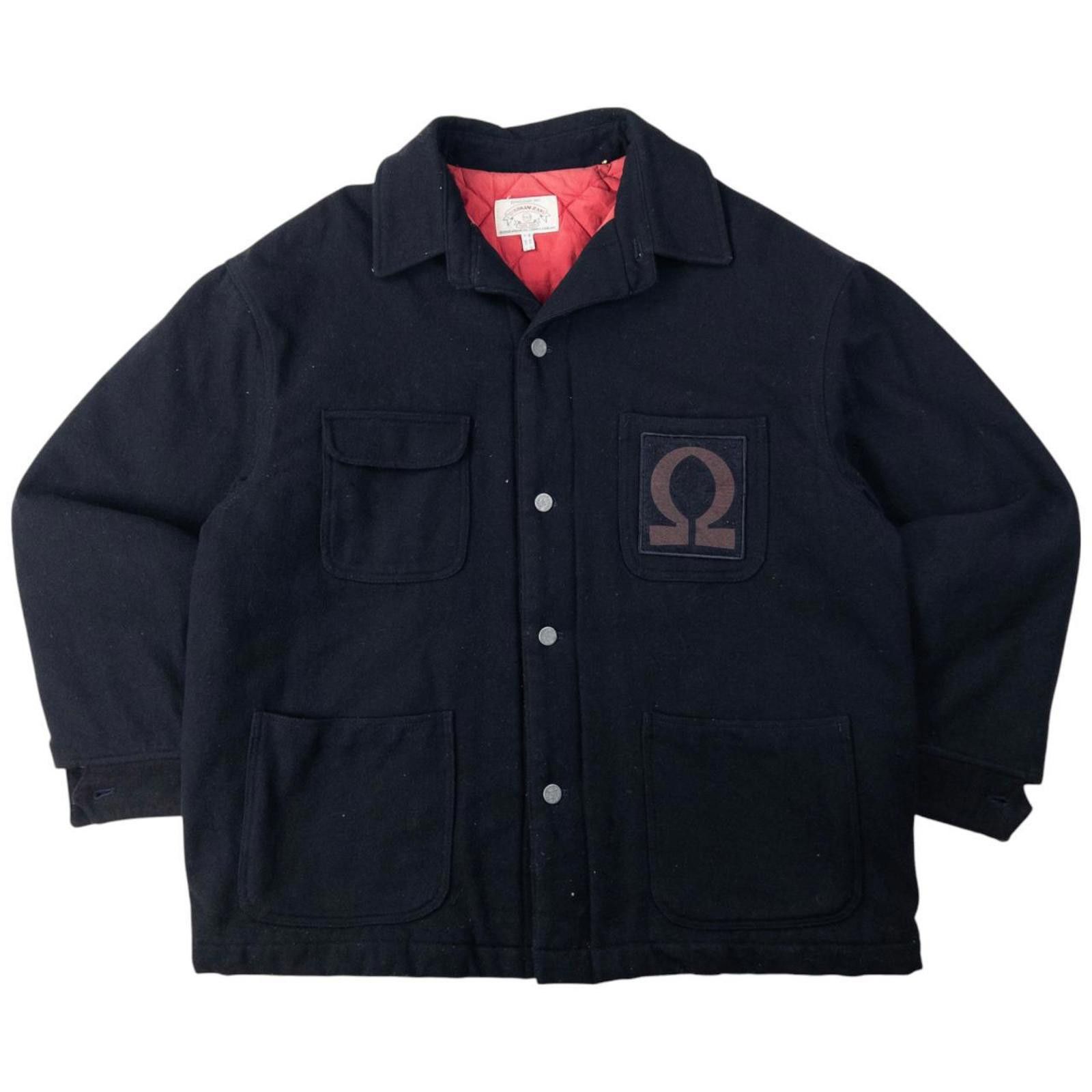 Designer Vintage Armani Jeans Omega Button Up Wool Jacket Size XL Size US XL / EU 56 / 4 - 1 Thumbnail