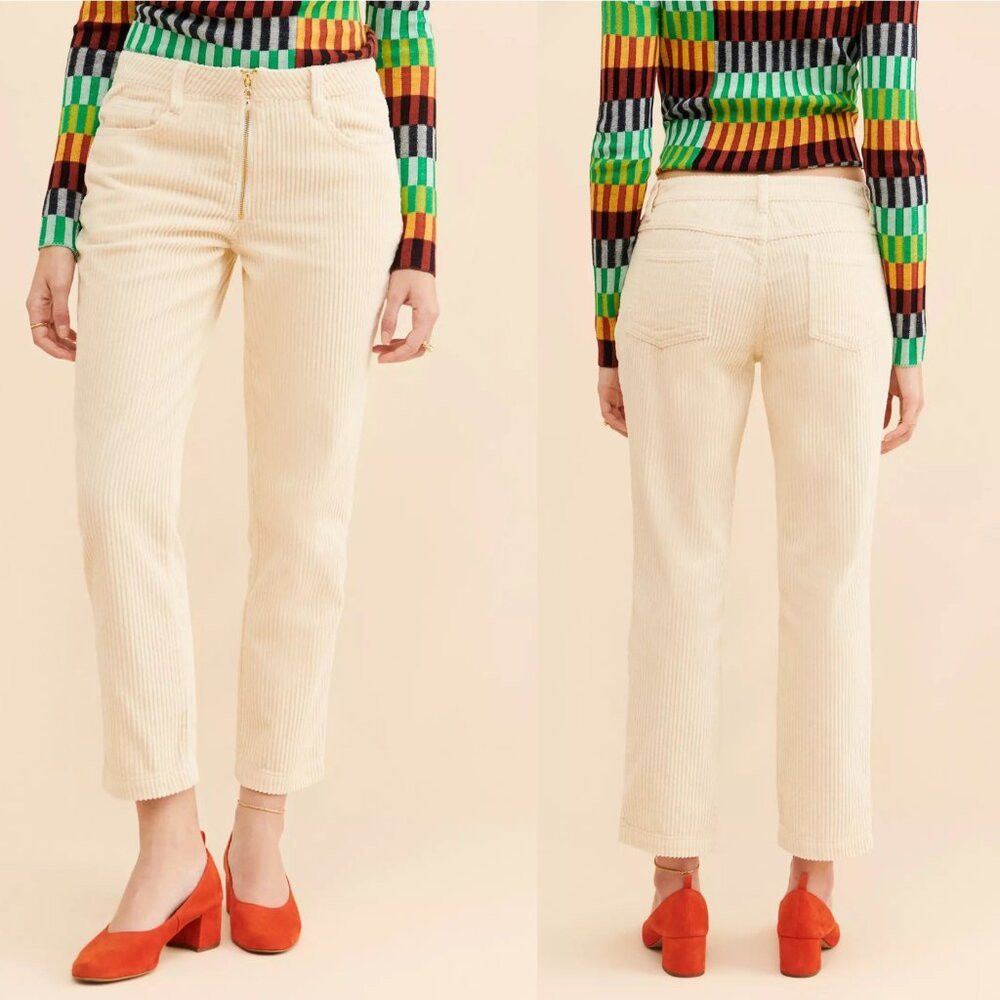 Rachel Antonoff NWT New $212 Free People Rachel Antonoff Evelyn Corduroy Iv Size 27" / US 4 / IT 40 - 2 Thumbnail