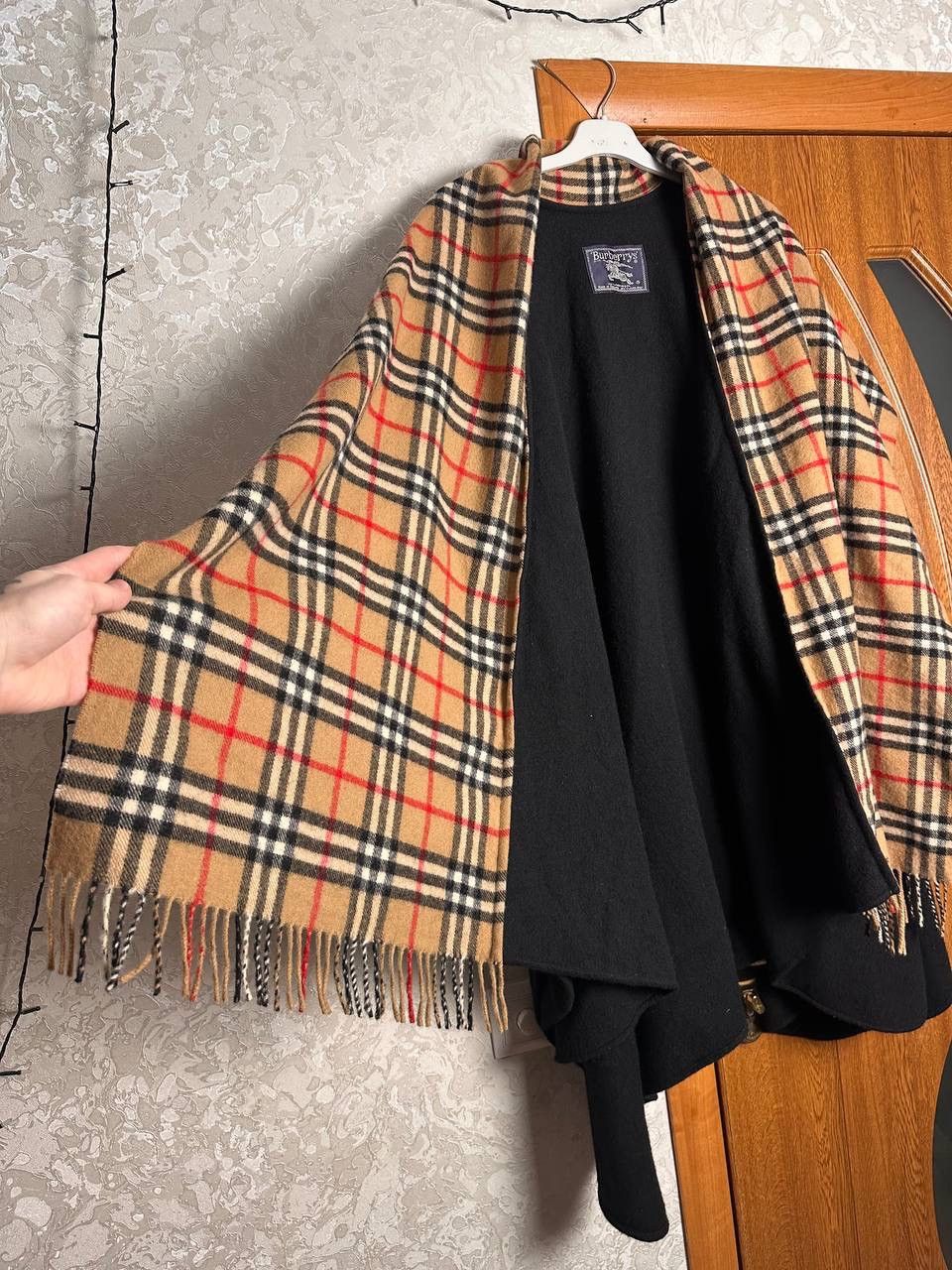 Burberry Burberrys Vintage Nova Check Lambswool Cape Poncho Rare Size ONE SIZE - 9 Thumbnail