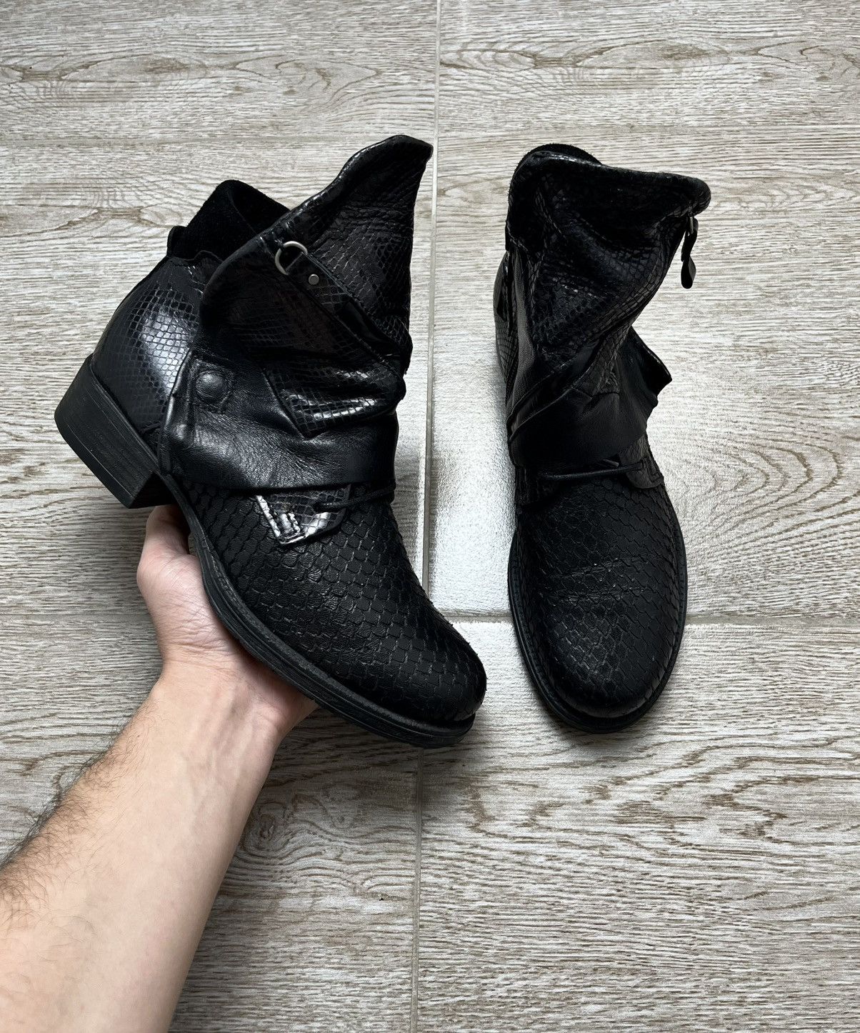 Guidi Python Leather A.S 98 Style Biker Guidi Style Boots 90s Size US 8 / IT 38 - 13 Thumbnail