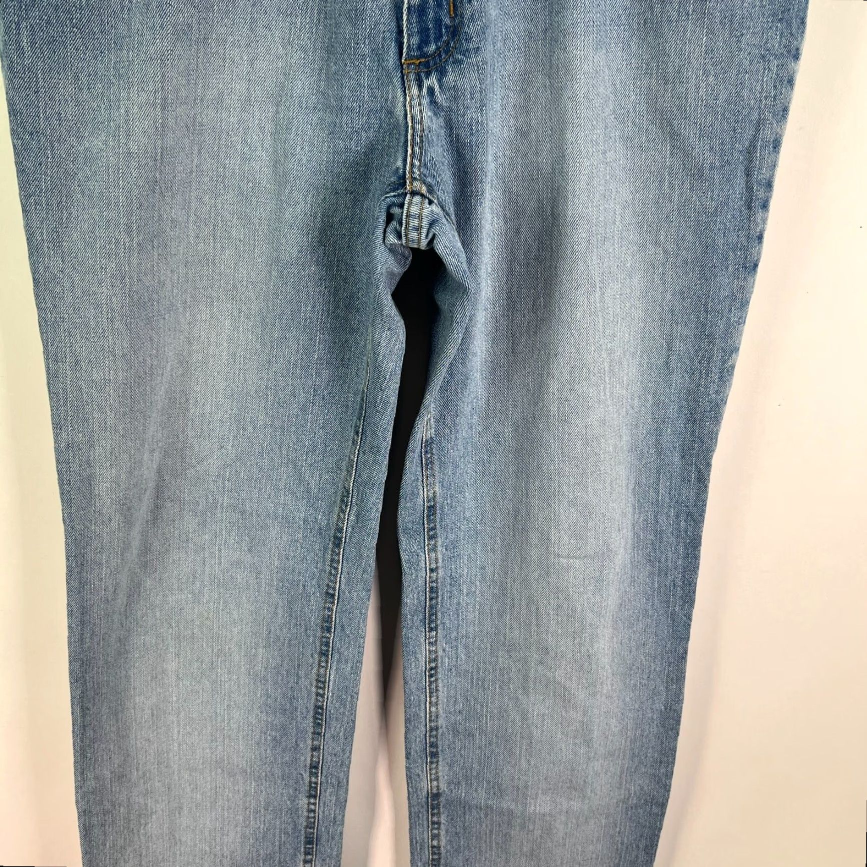 Ralph Lauren VINTAGE Ralph Lauren Jeans Women 12X31 Straight Leg 36X32 Denim Blue 100% Cotton 5-Pocket Zip Button 90s Cowboy Hipster Womens Size 34" / US 12 / IT 48 - 3 Thumbnail