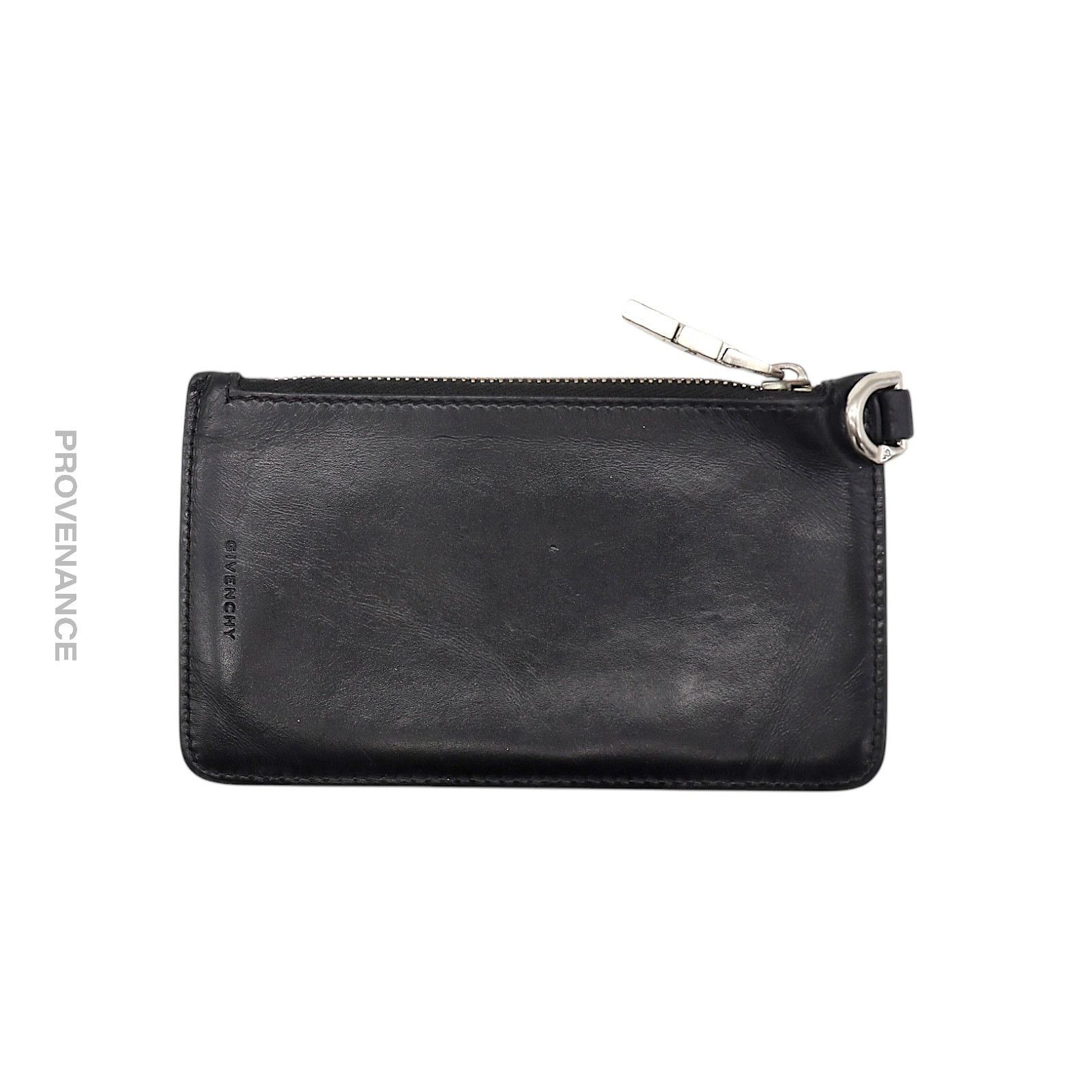 Givenchy 🔴 Givenchy 4G Logo Zip Card Holder Wallet - Black Leather Size ONE SIZE - 2 Thumbnail