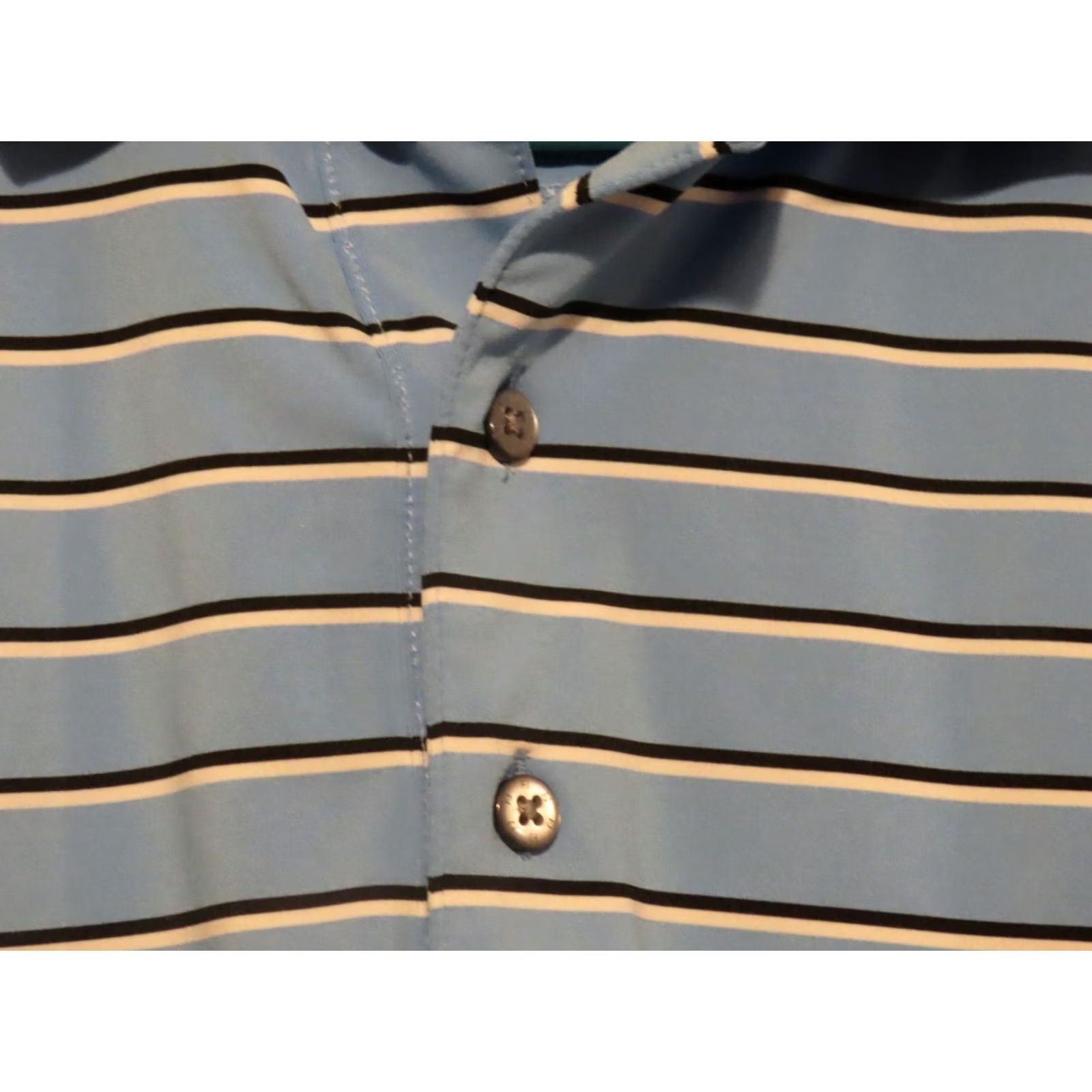 Footjoy FootJoy Polo Shirt Men's L Blue Striped Short Sleeve Golf Shirt Size US L / EU 52-54 / 3 - 3 Thumbnail