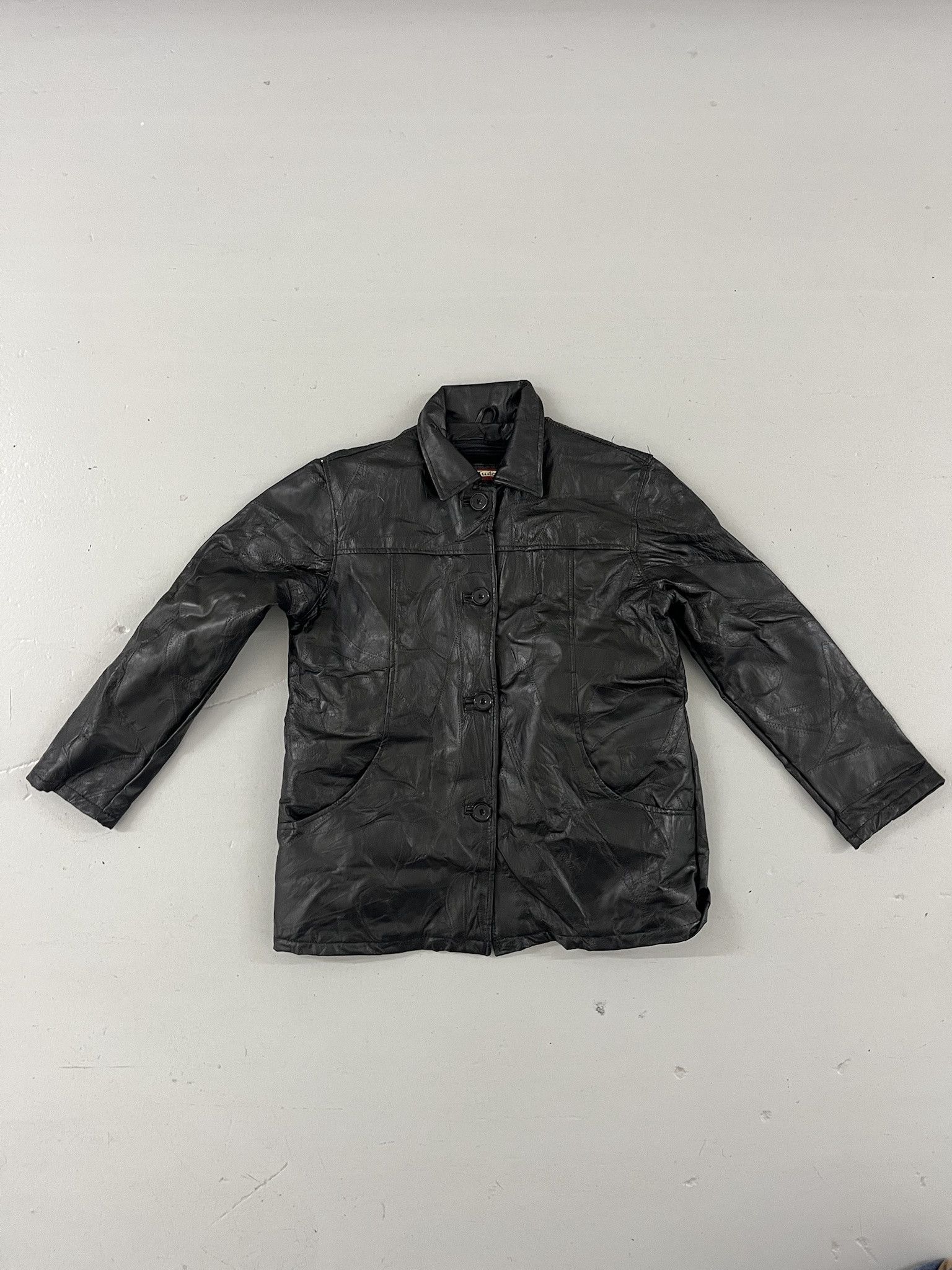 Leather Vintage Leather Jacket Patchwork Turod Court Lined Leather Coat Size L Size US L / EU 52-54 / 3 - 1 Thumbnail