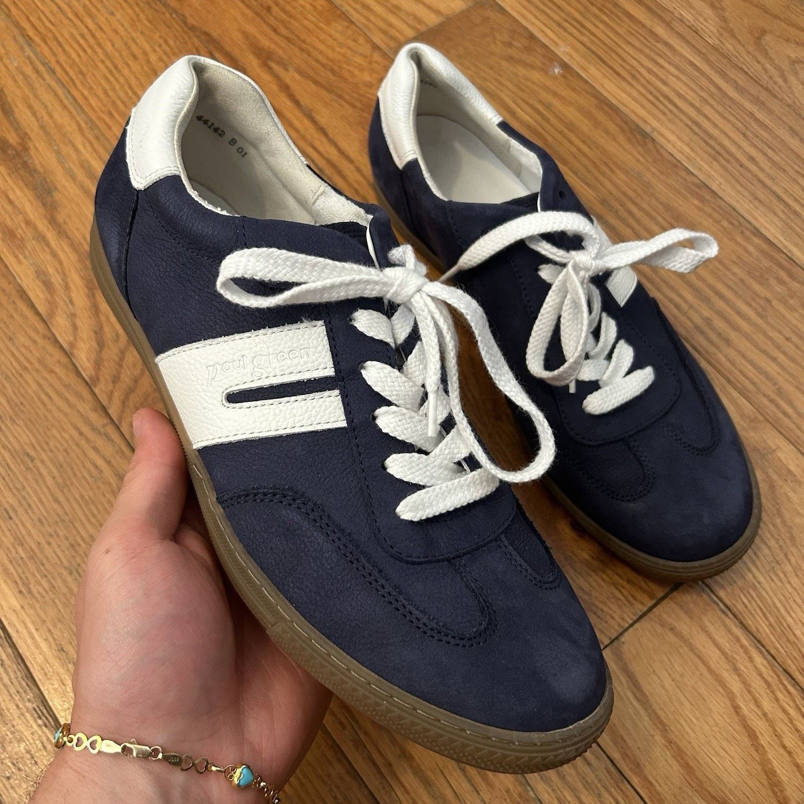 Other Paul Green Nubuck Leather Trainers Gum Sole Low Top Sneakers Size US 6.5 / IT 36.5 - 1 Thumbnail