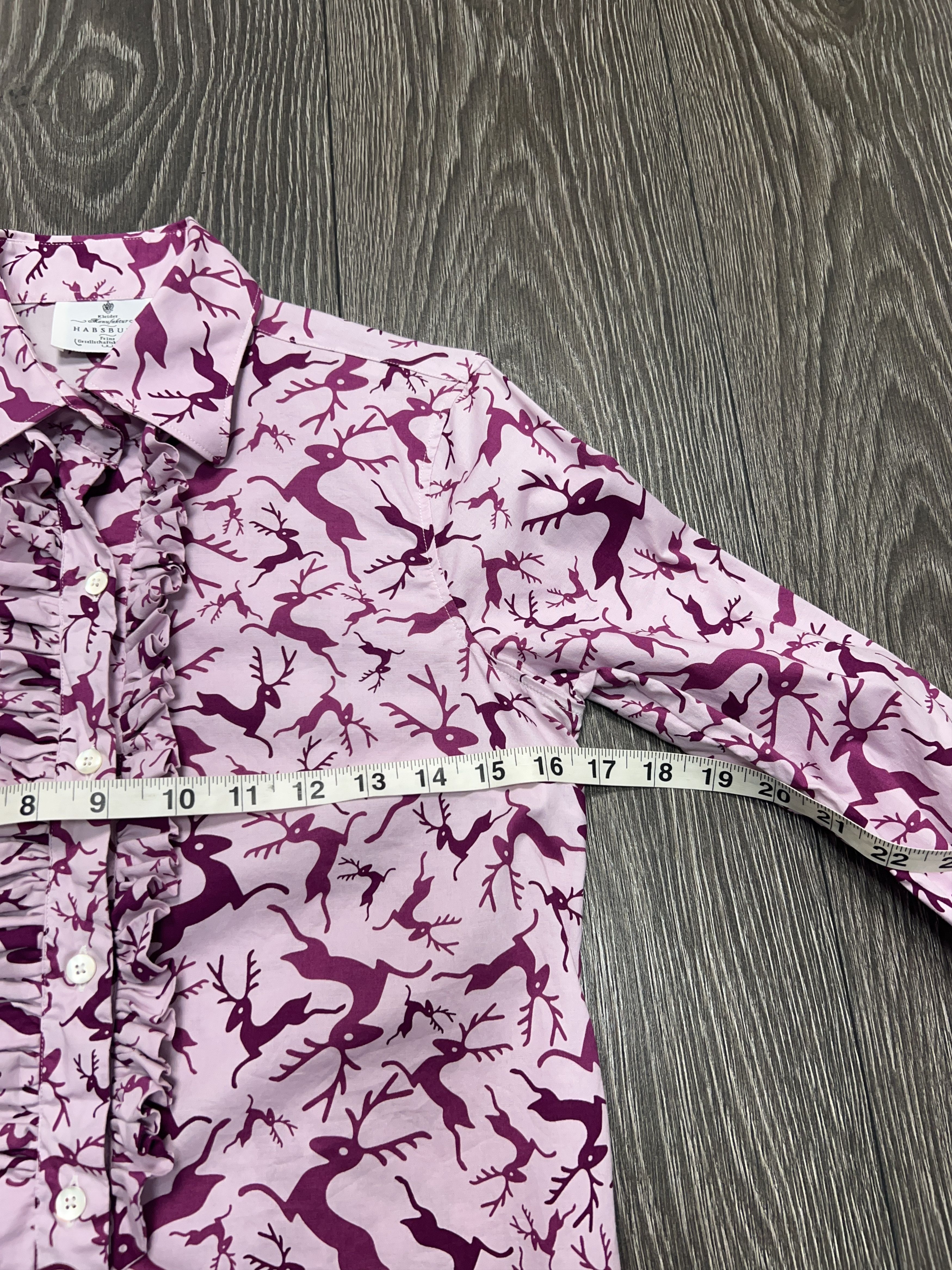 Designer Kleider Habsburg Manufaktur Floral Button Shirt Long Sleeve Size XS / US 0-2 / IT 36-38 - 6 Thumbnail