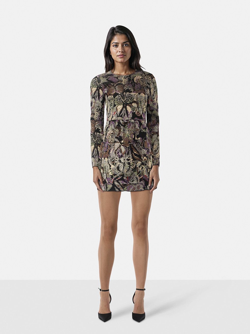 Valentino Metallic Floral Knit Dress Size S / US 4 / IT 40 - 1 Thumbnail