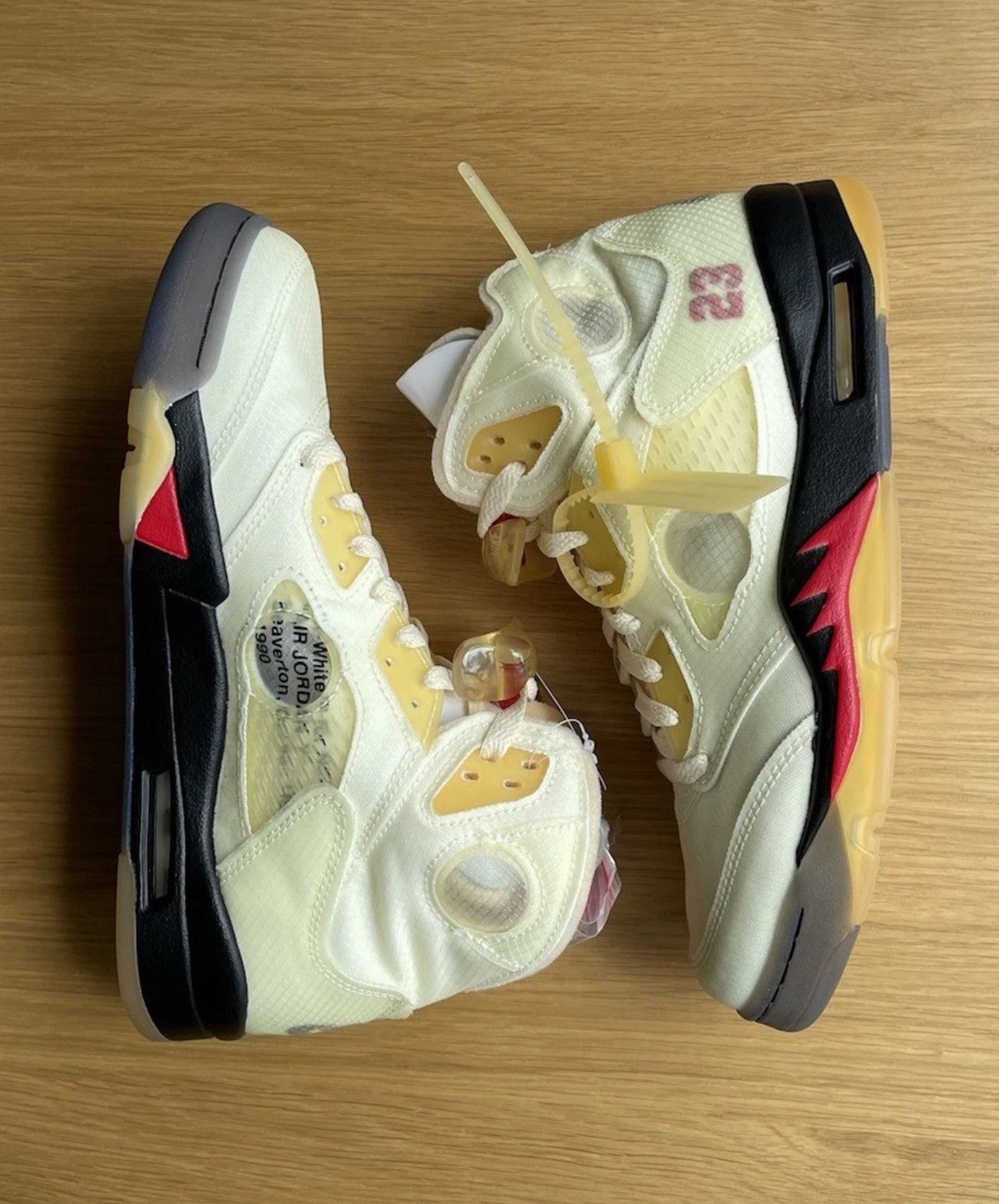 Nike × Off-White Jordan 5 SP x Off-White, Mid Sail, UK 7.5. US 8.5 Size US 8.5 / EU 41-42 - 1 Thumbnail