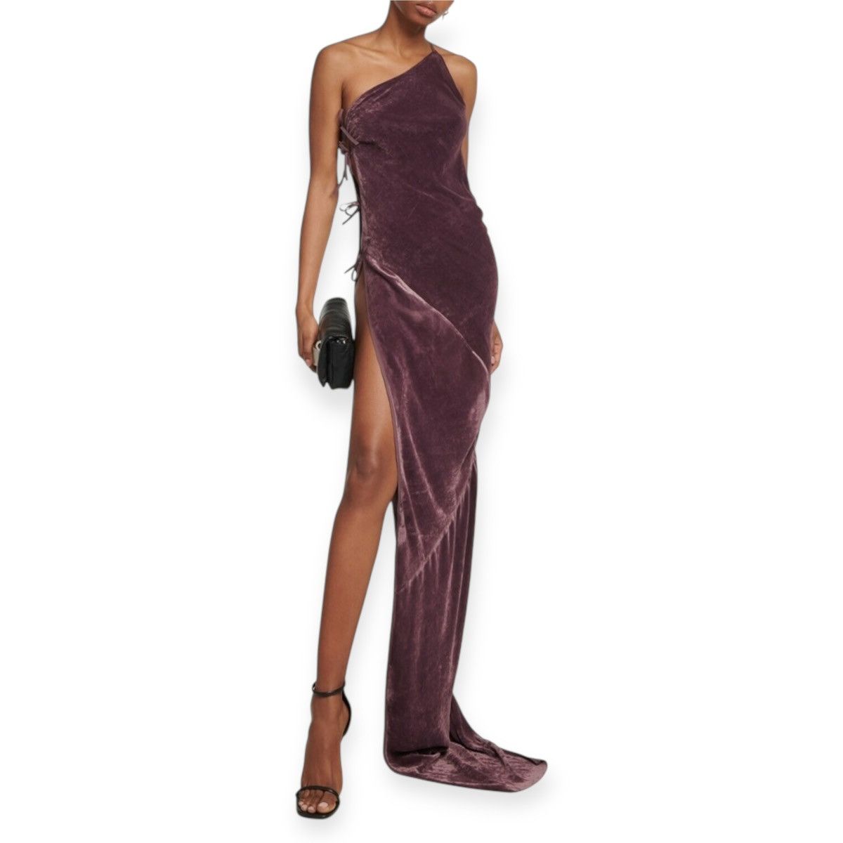 Rick Owens Luxor FW23 velvet athena ribbon dress Size M / US 6-8 / IT 42-44 - 3 Thumbnail
